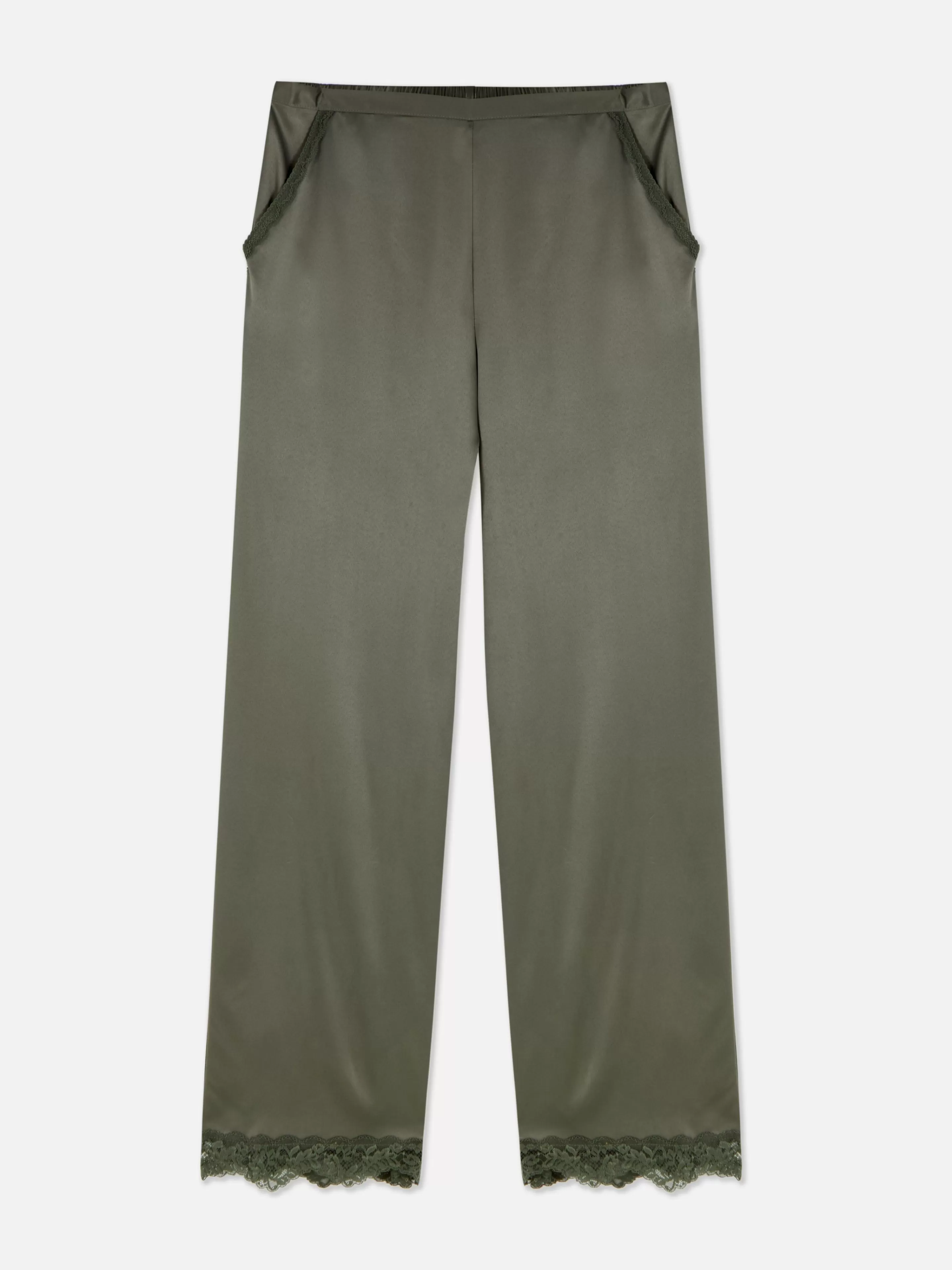 Bas De Pyjama En Satin à Finitions En Dentelle-Primark Clearance