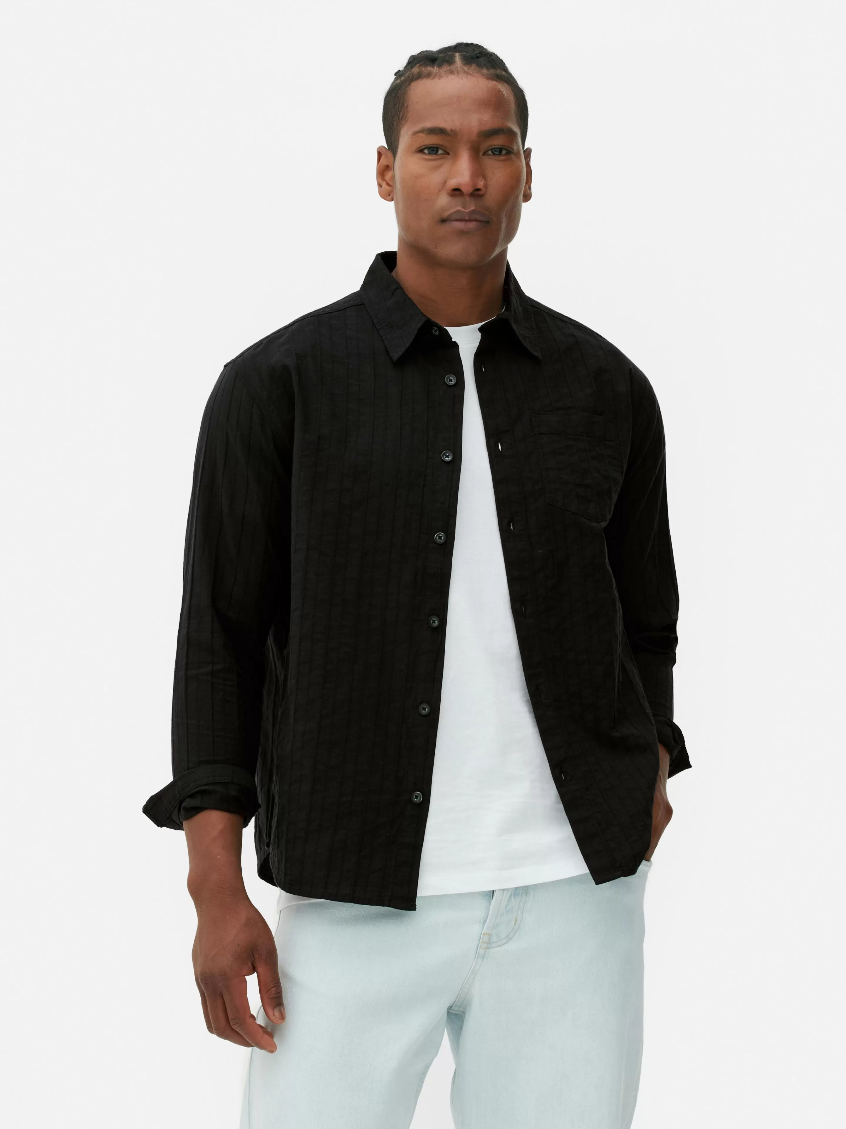 Chemise Jacquard à Manches Longues-Primark Cheap