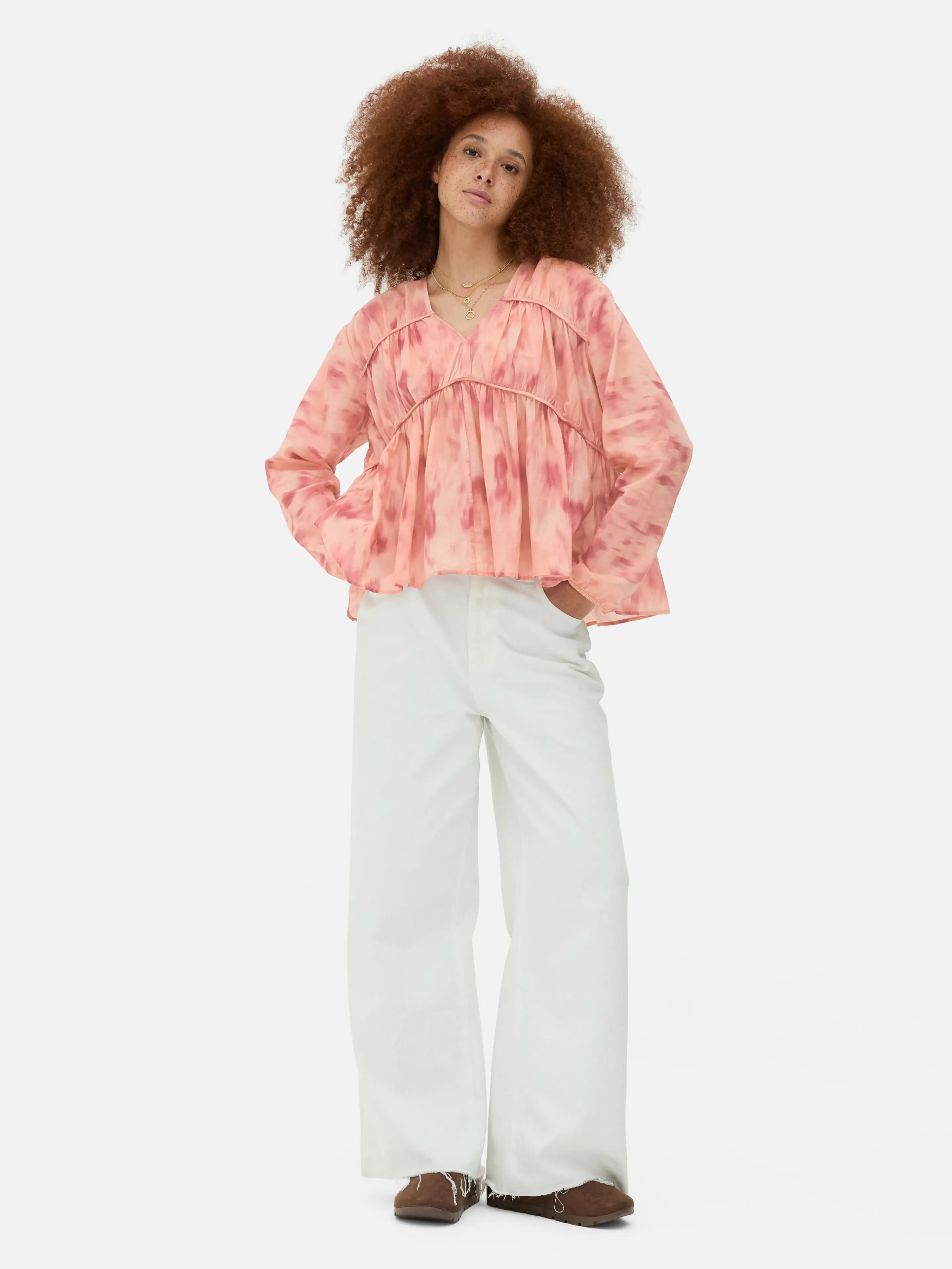 Chemisier à Smock En Voile Drapé-Primark Discount