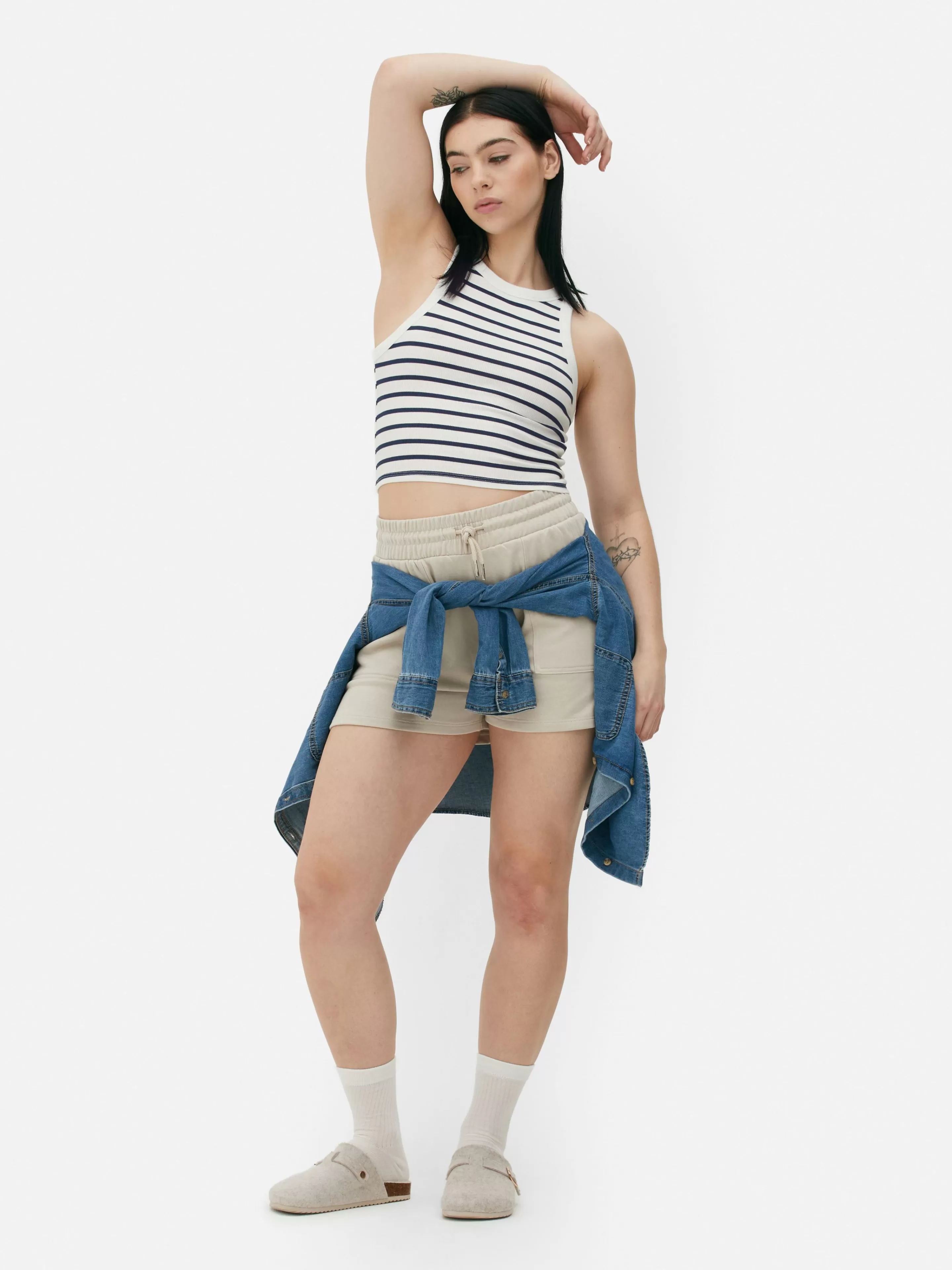 Débardeur Rayé Côtelé à Dos Nageur-Primark Best Sale