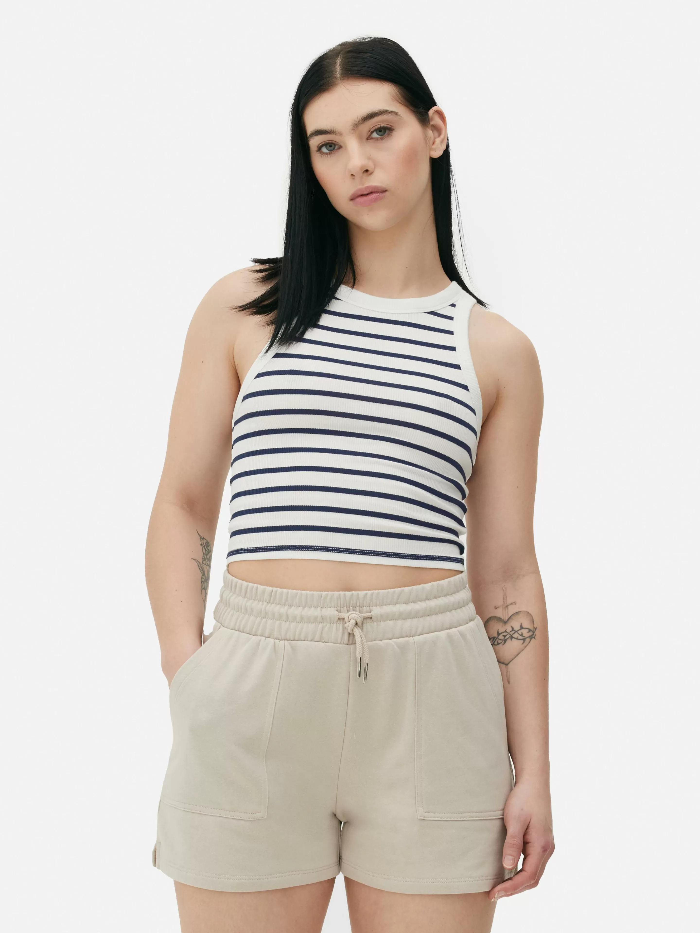 Débardeur Rayé Côtelé à Dos Nageur-Primark Best Sale