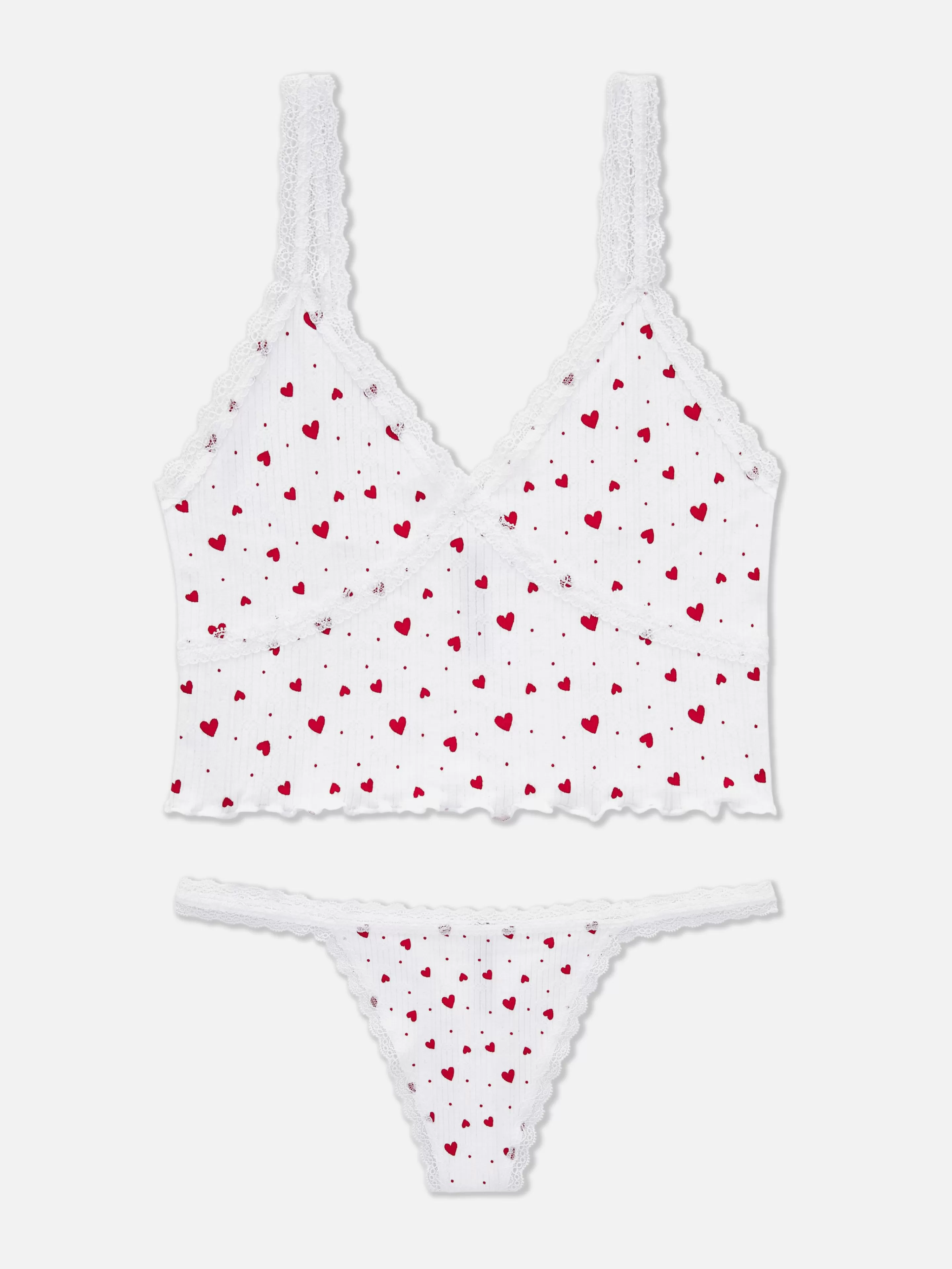 Ensemble Caraco Et String En Pointelle à Motifs Sans Couture-Primark Best