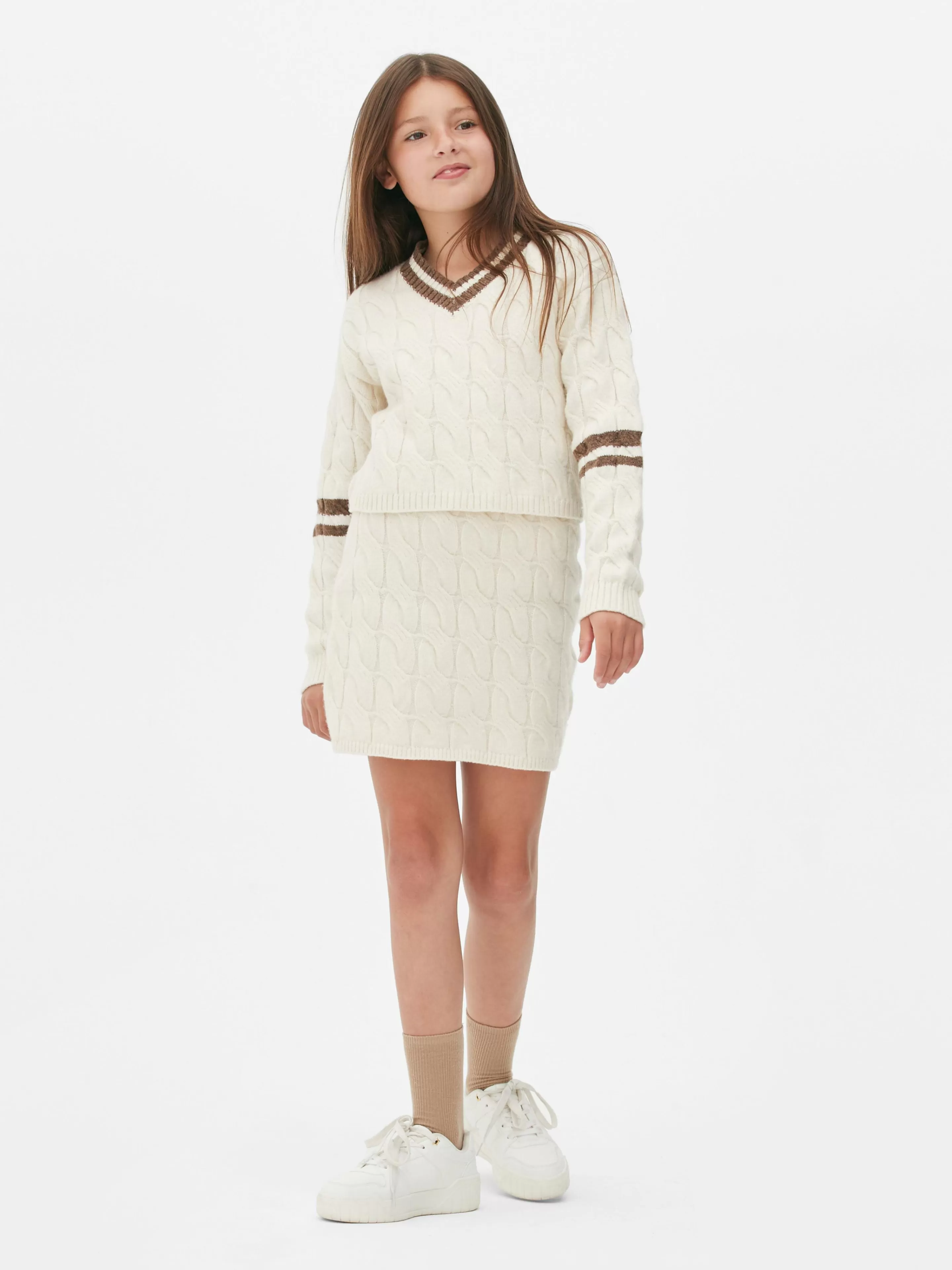 Ensemble Coordonné Pull Et Jupe En Maille Torsadée-Primark Flash Sale