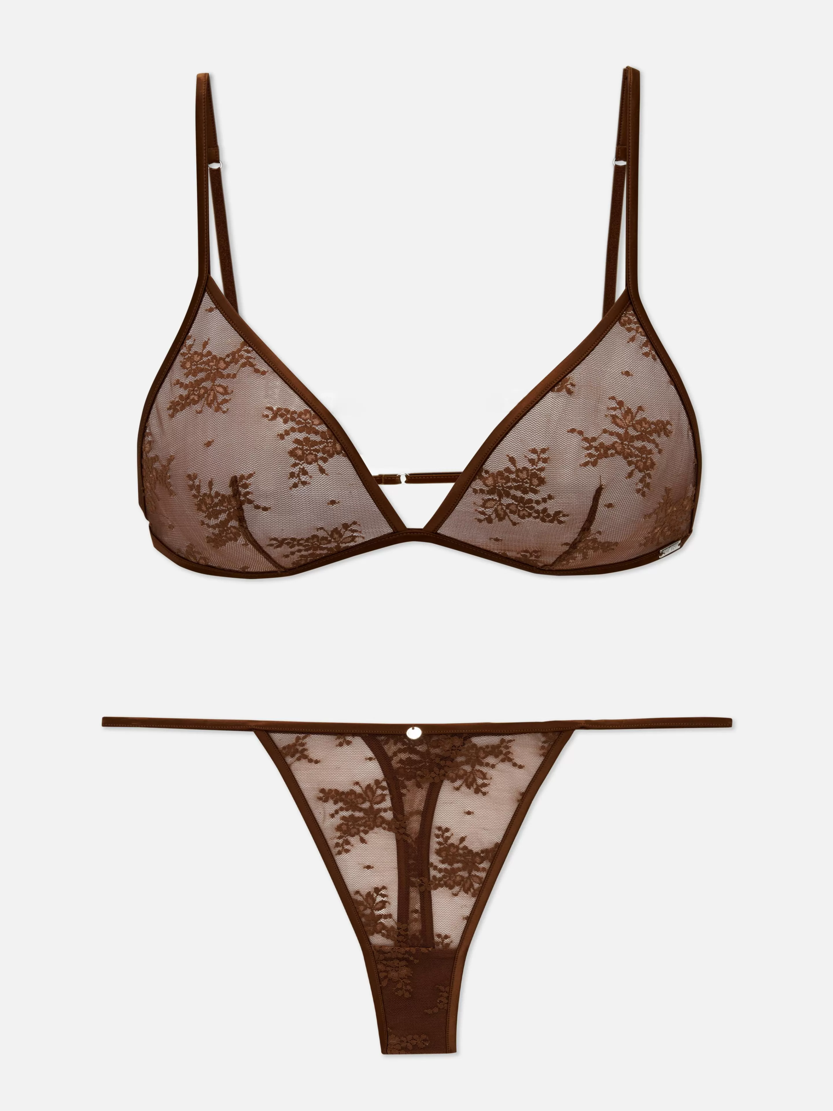 Ensemble De Lingerie Brassière Triangle Et String En Dentelle The Edit-Primark Best Sale