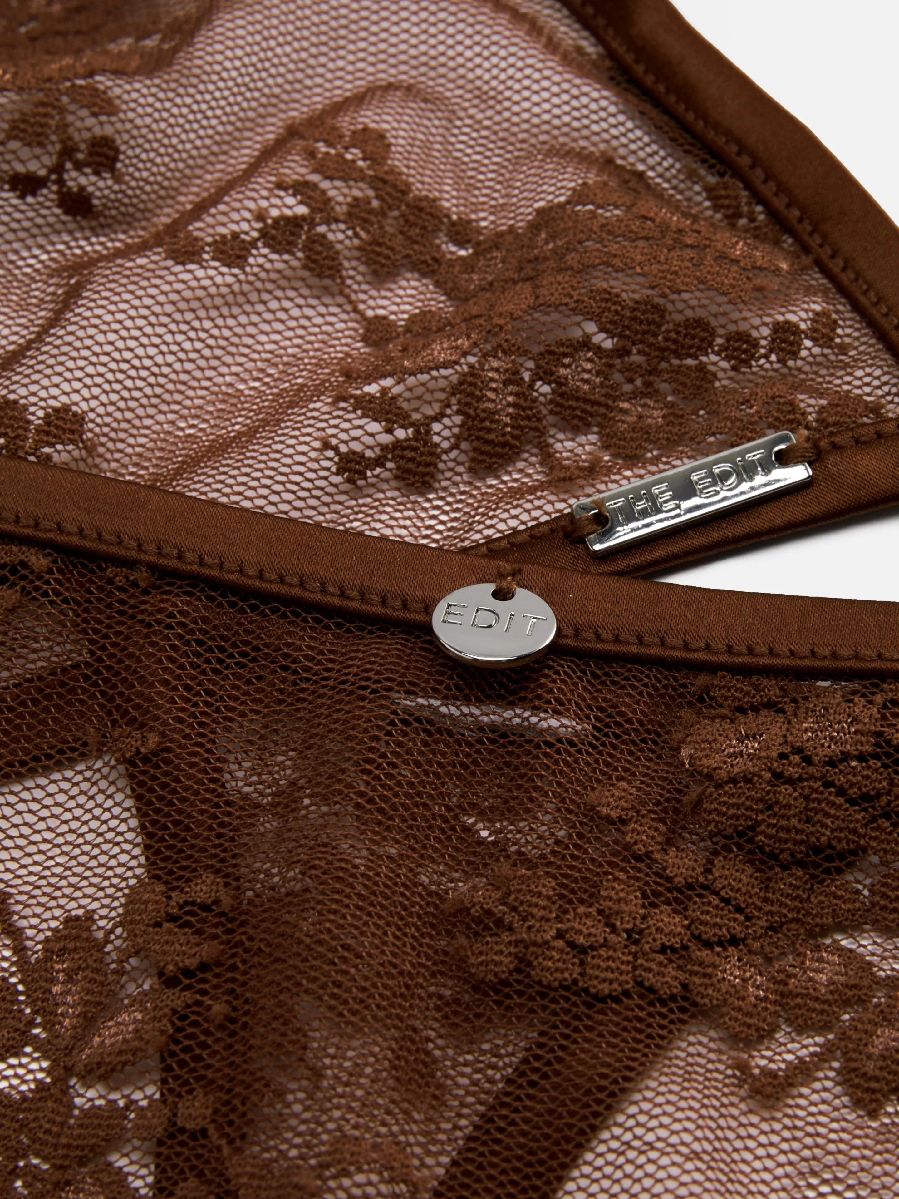Ensemble De Lingerie Brassière Triangle Et String En Dentelle The Edit-Primark Best Sale