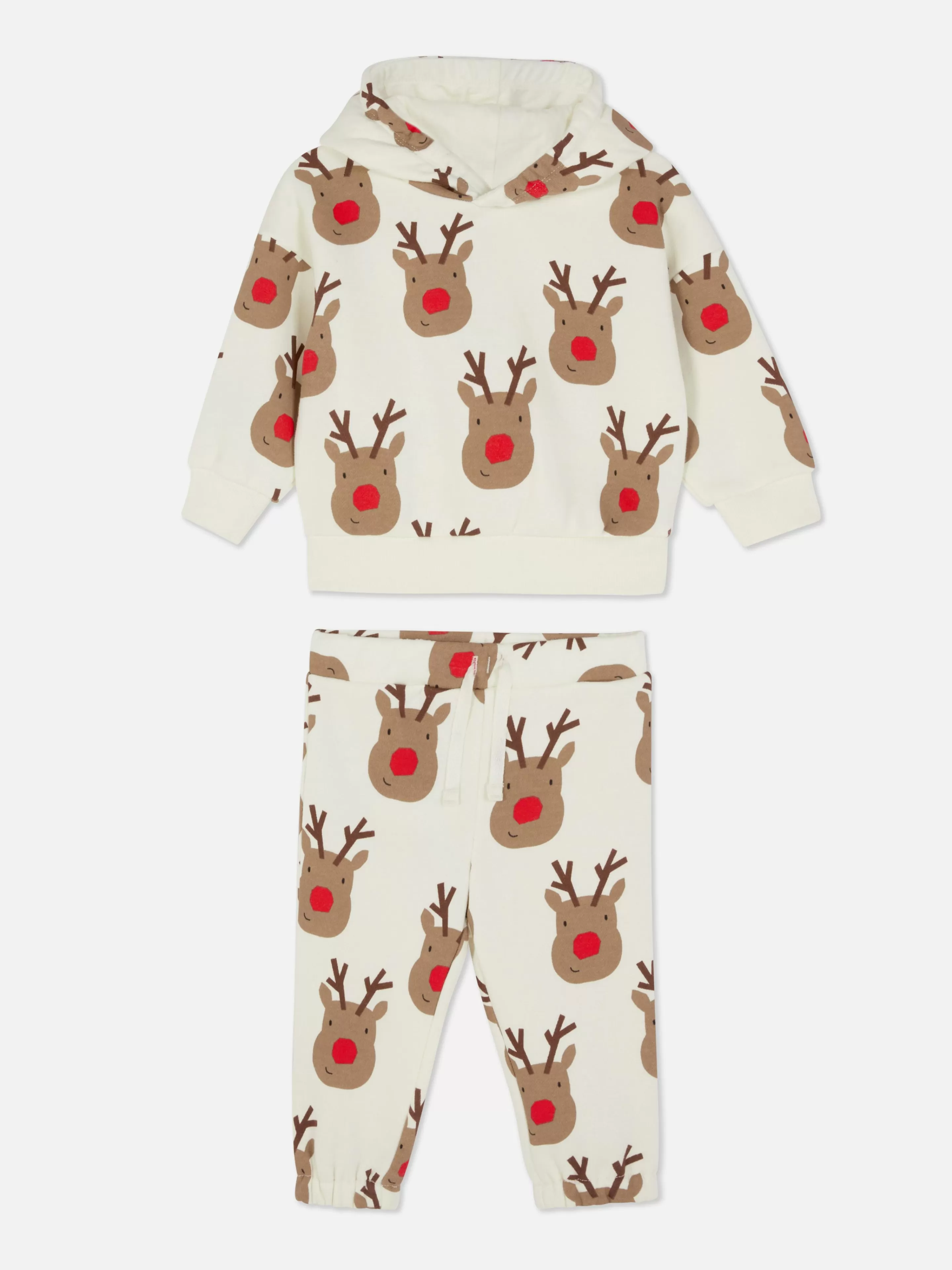 Ensemble Sweat à Capuche à Motif Renne Et Bas De Jogging De Noël Coordonné-Primark Outlet