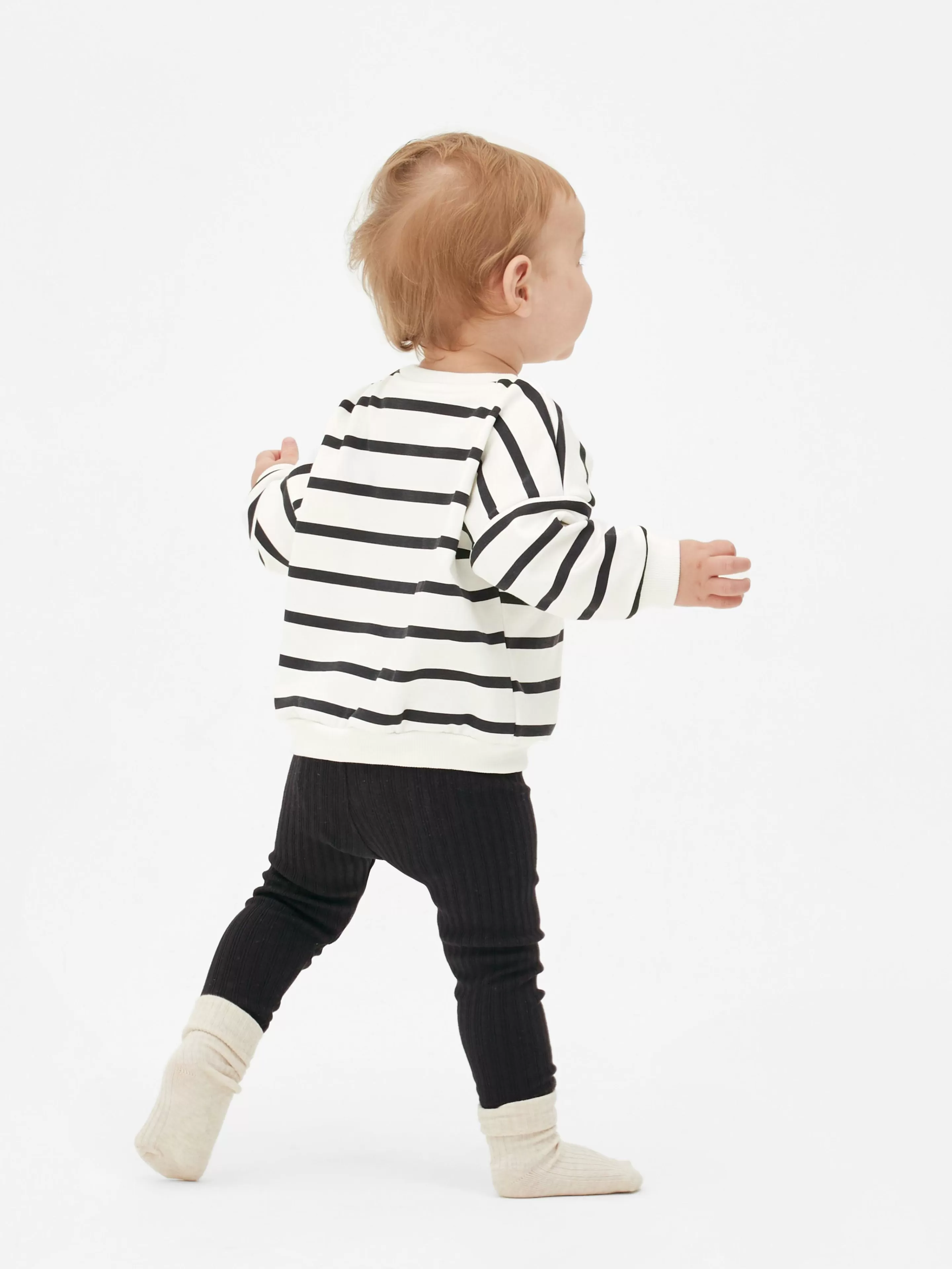 Ensemble Sweat-shirt à Rayures Et Legging Côtelé-Primark Discount