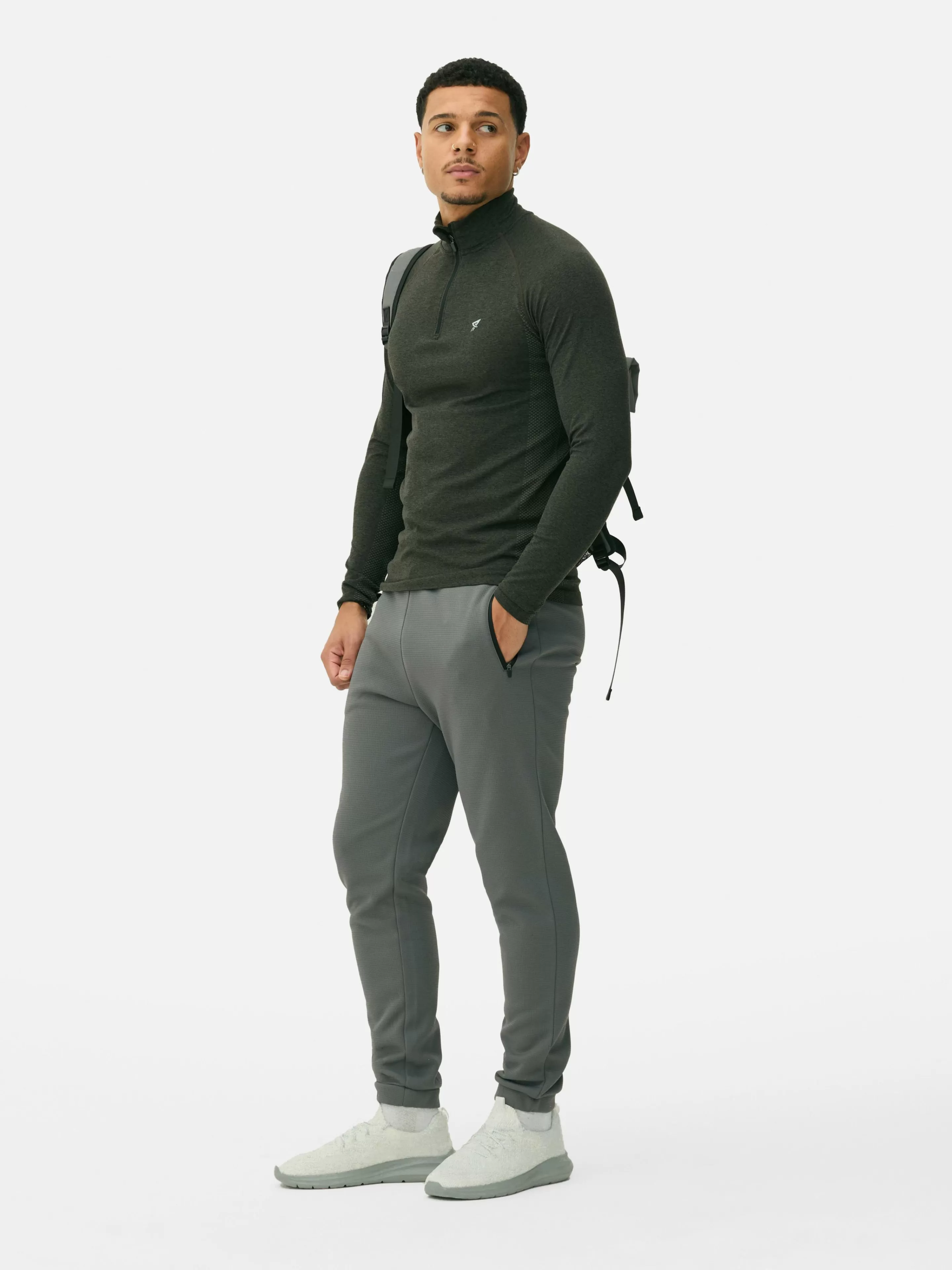 Haut De Sport à Manches Longues Et Col Zippé-Primark Clearance