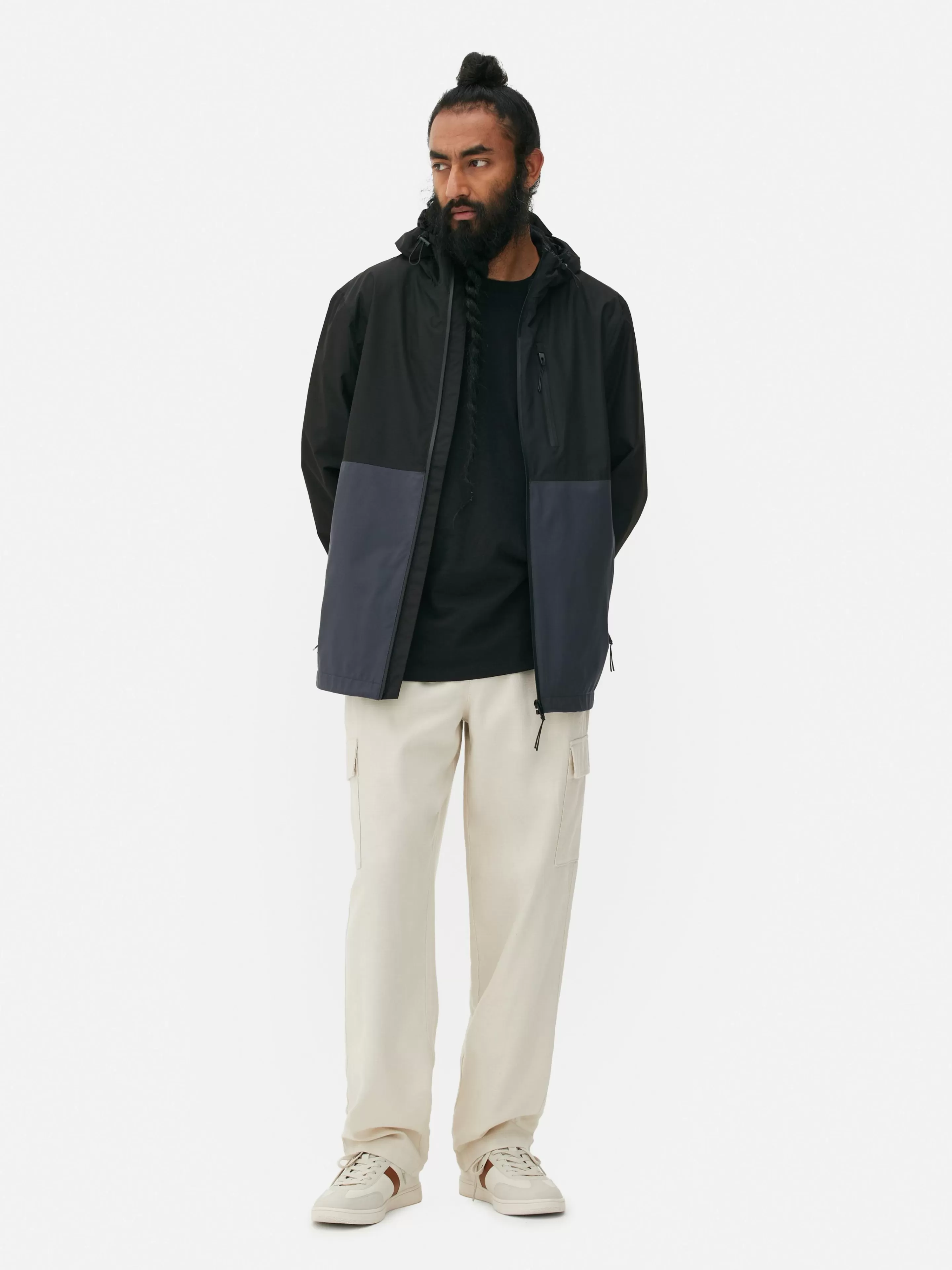Imperméable Color Block à Poches Multiples-Primark Shop