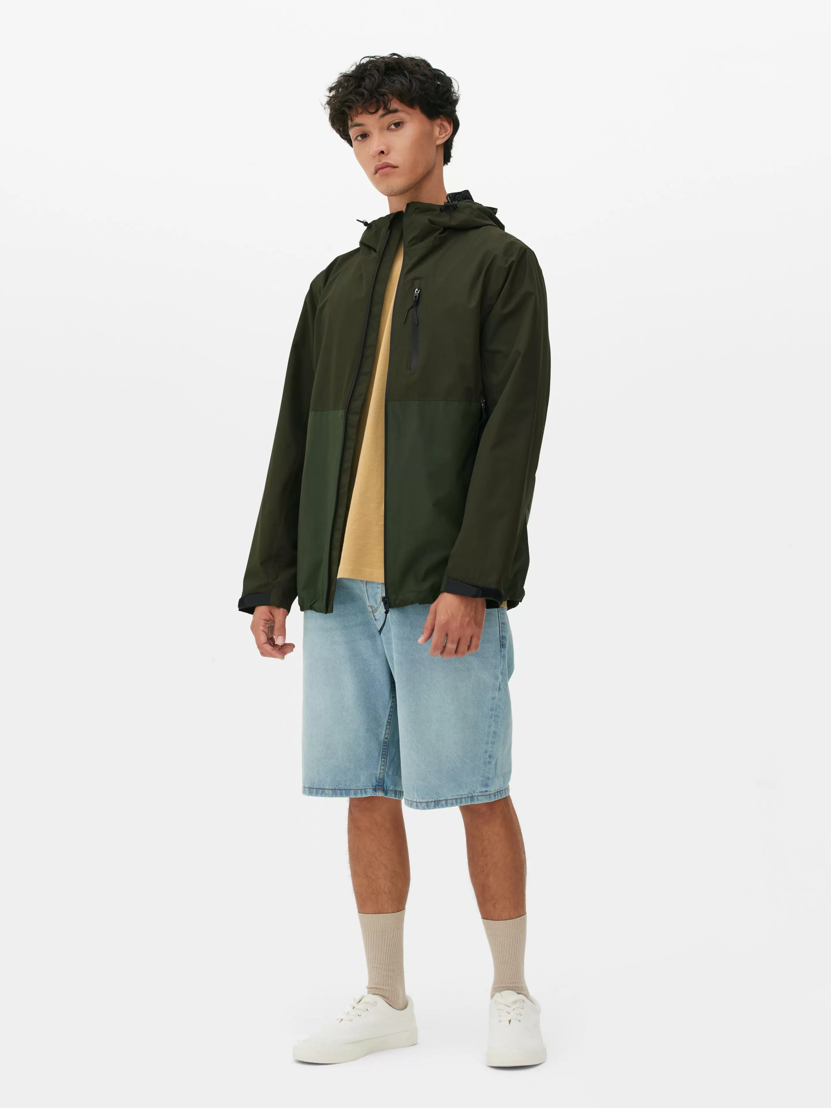 Imperméable Color Block à Poches Multiples-Primark Cheap