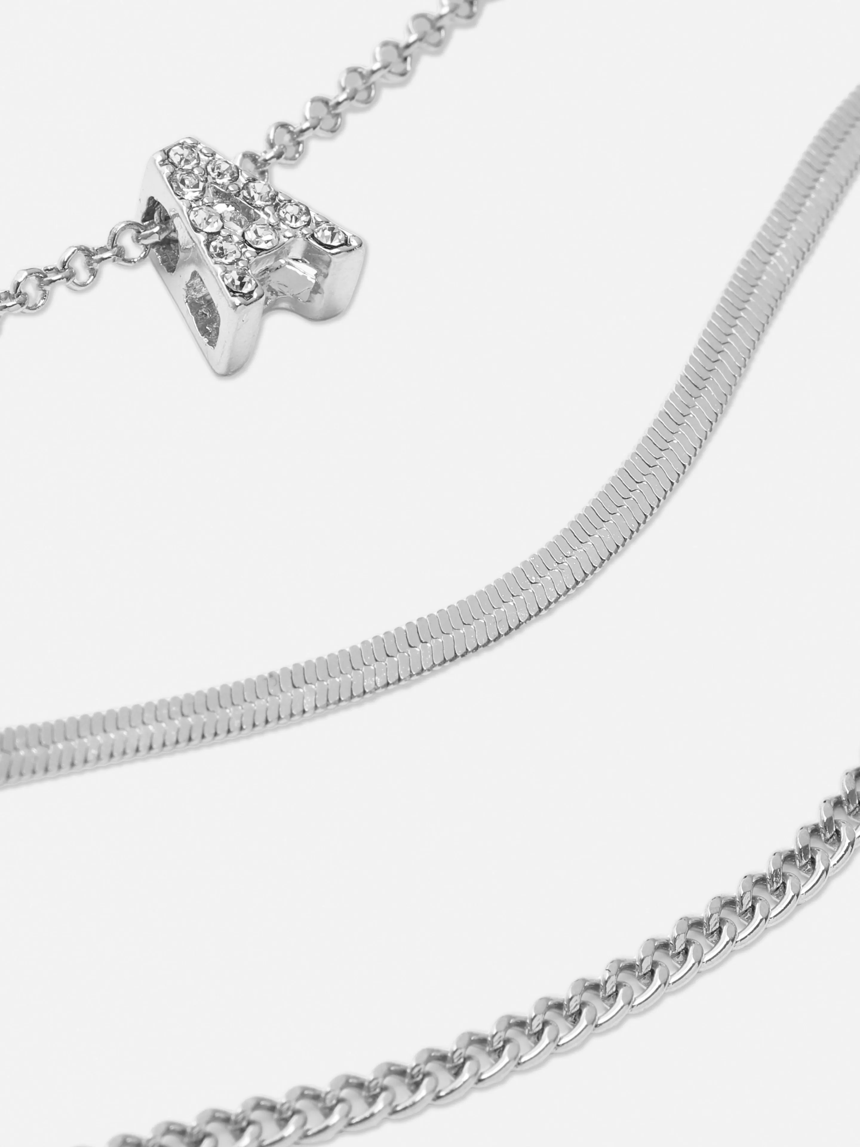 Lot De 3 Bracelets à Initiale Et Strass-Primark Best