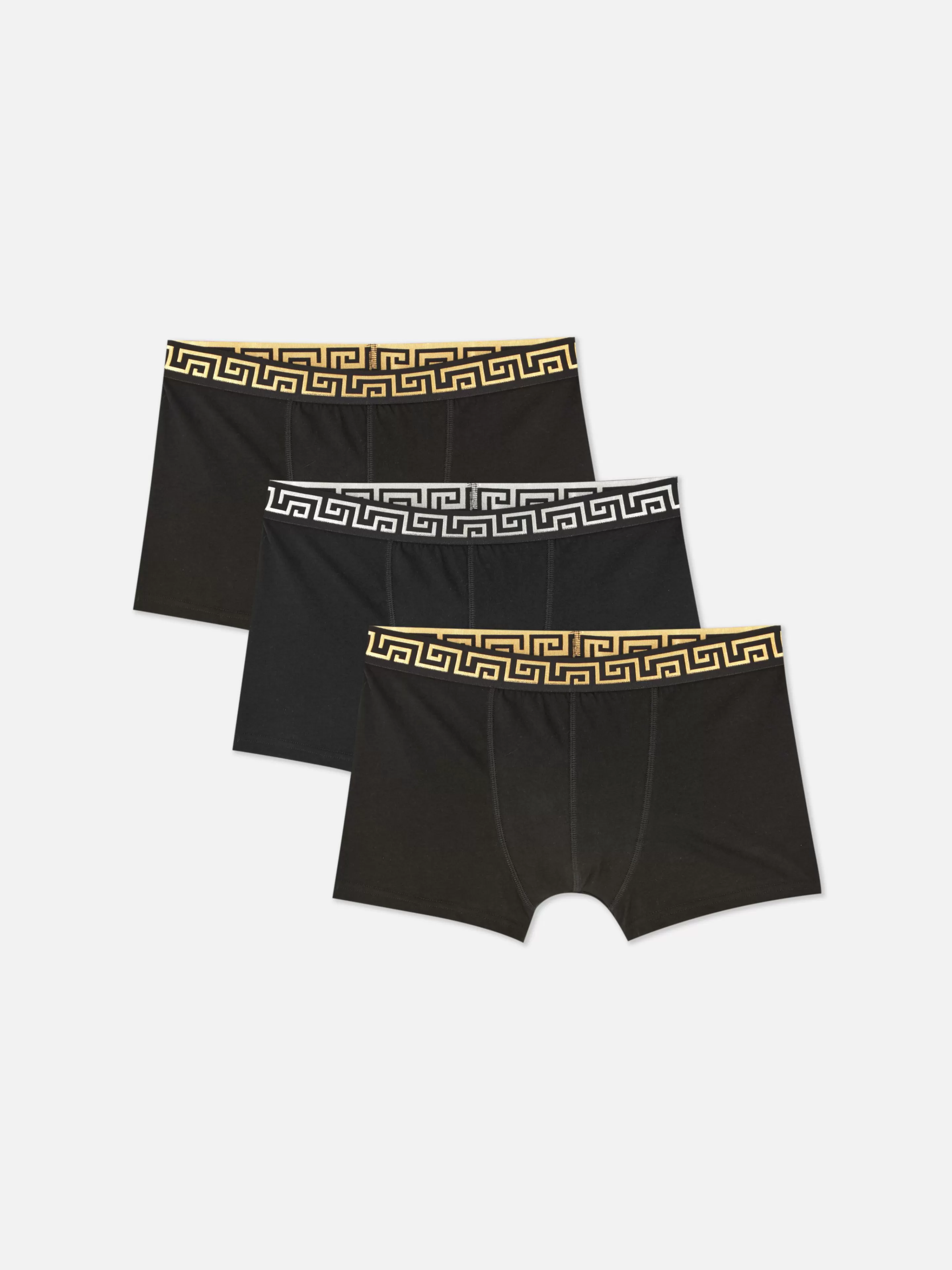 Lot De 3 Caleçons Avec Motif Clé Grecque à La Taille-Primark New