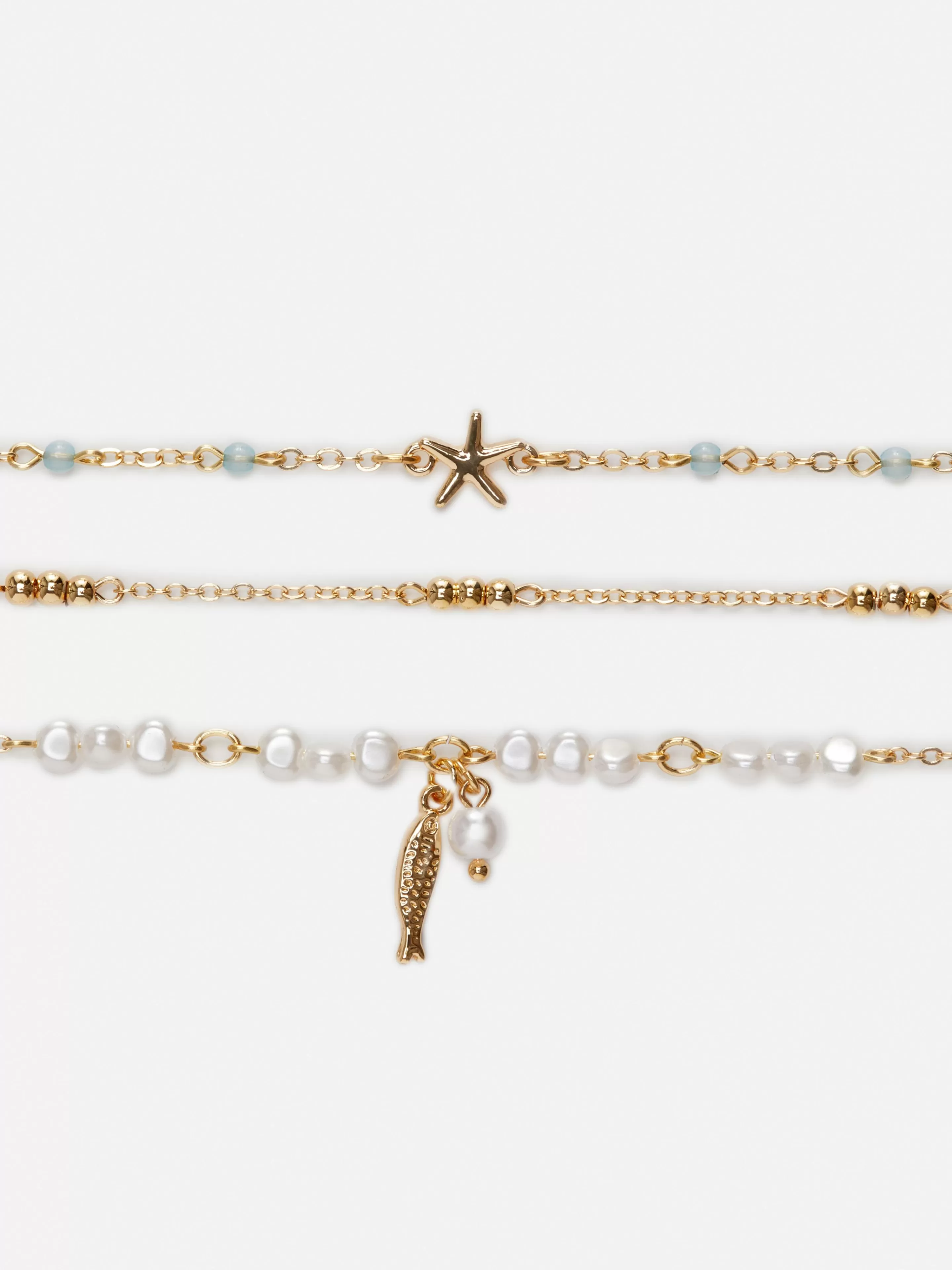 Lot De 3 Chaînes De Cheville à Motifs Bord De Mer-Primark Cheap