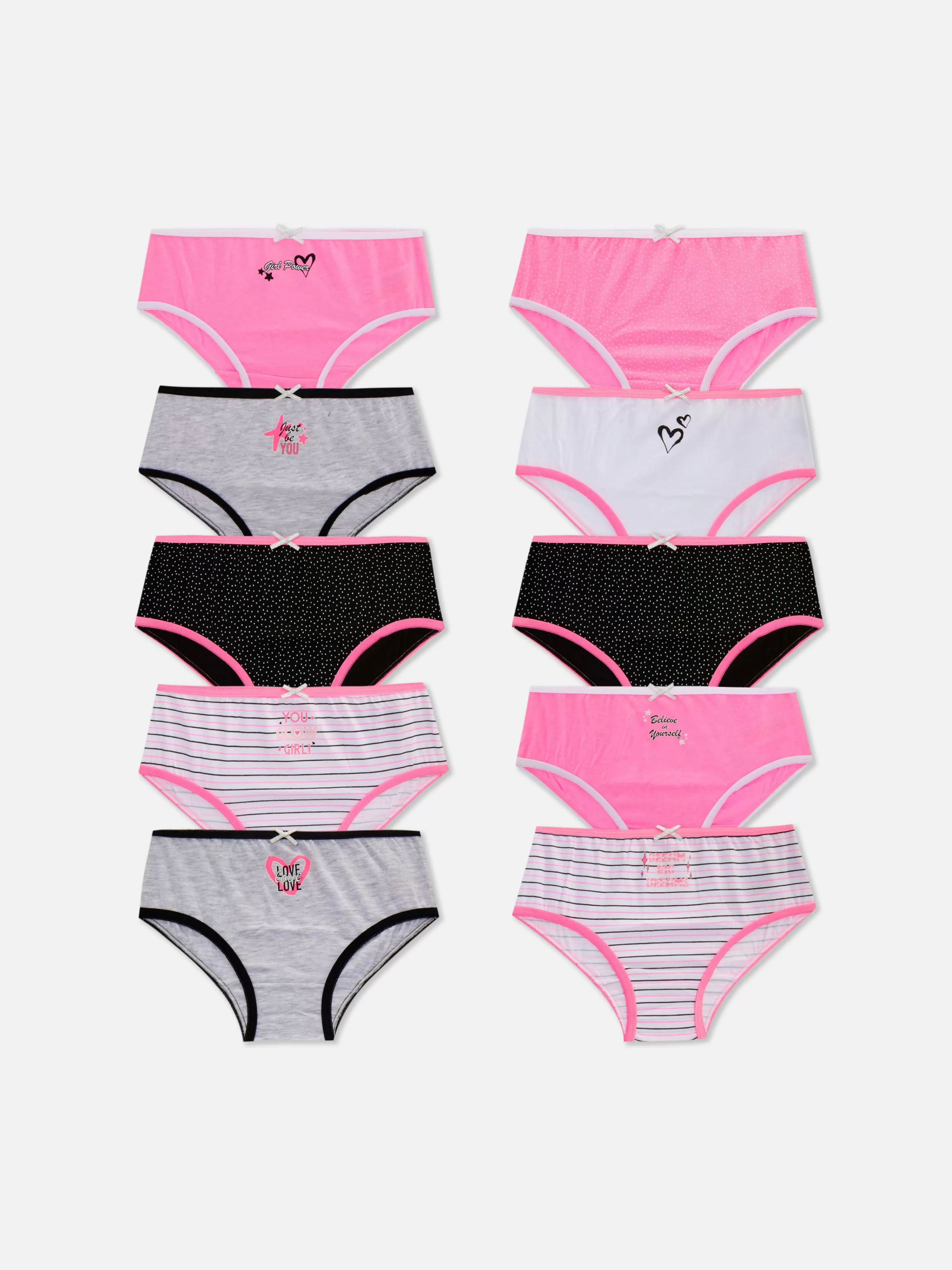 Lot De 10 Culottes Graphiques-Primark Outlet