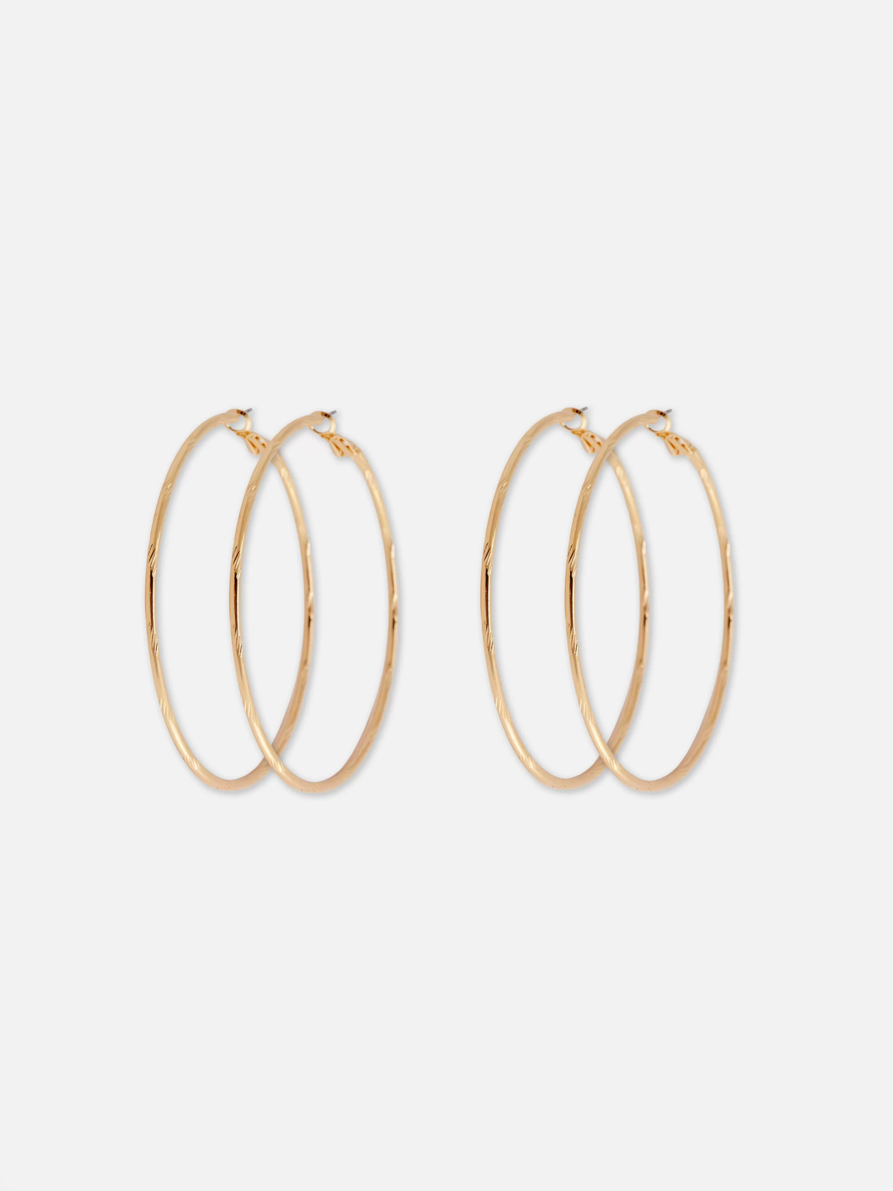 Lot De 2 Grandes Paires De Créoles-Primark Flash Sale