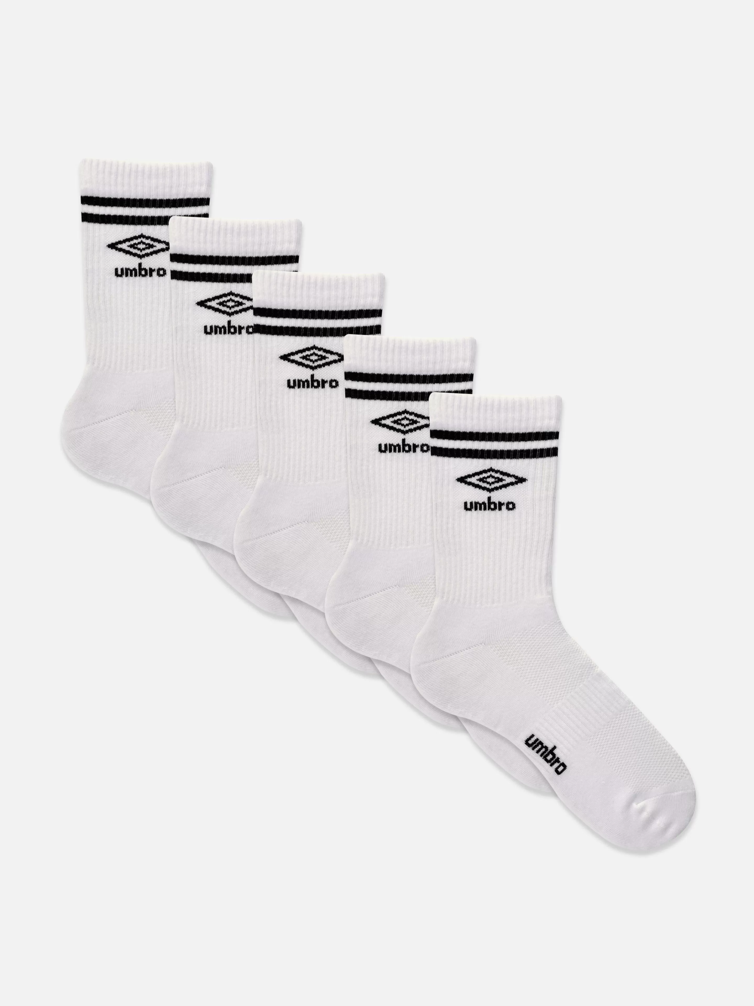 Lot De 5 Paires De Chaussettes De Sport Umbro-Primark New
