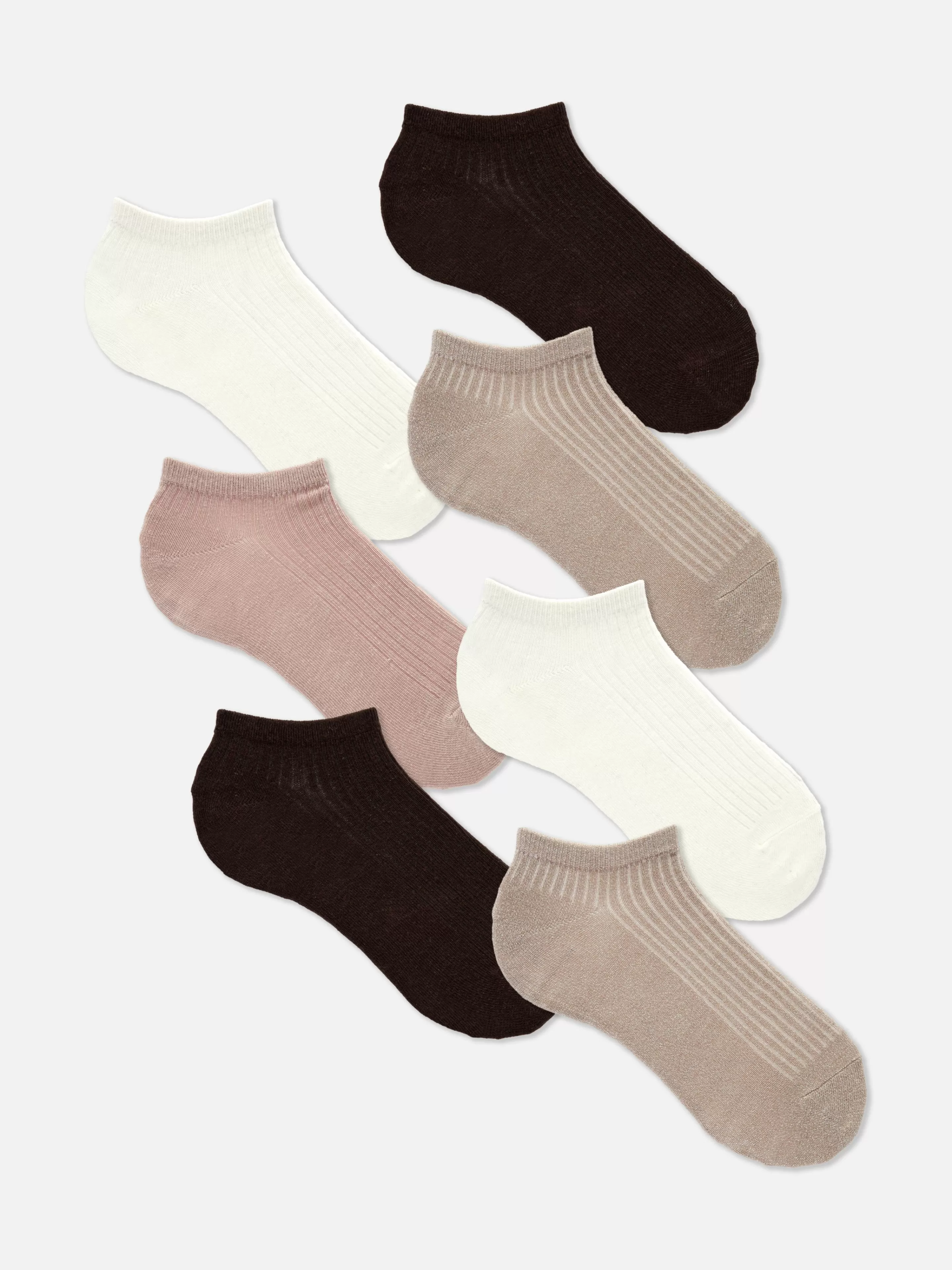 Lot De 7 Paires De Chaussettes Pour Baskets Ton Sur Ton-Primark Sale
