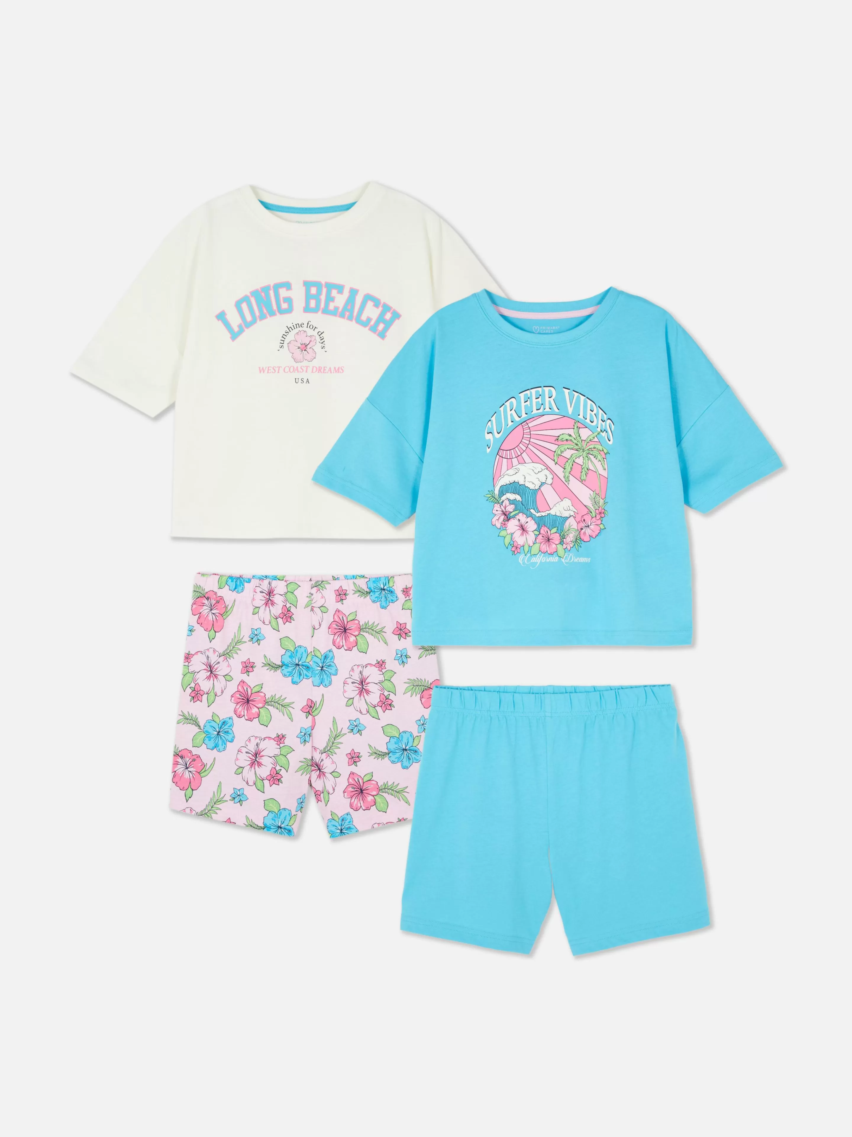 Lot De 2 Pyjamas Short Graphiques-Primark Store