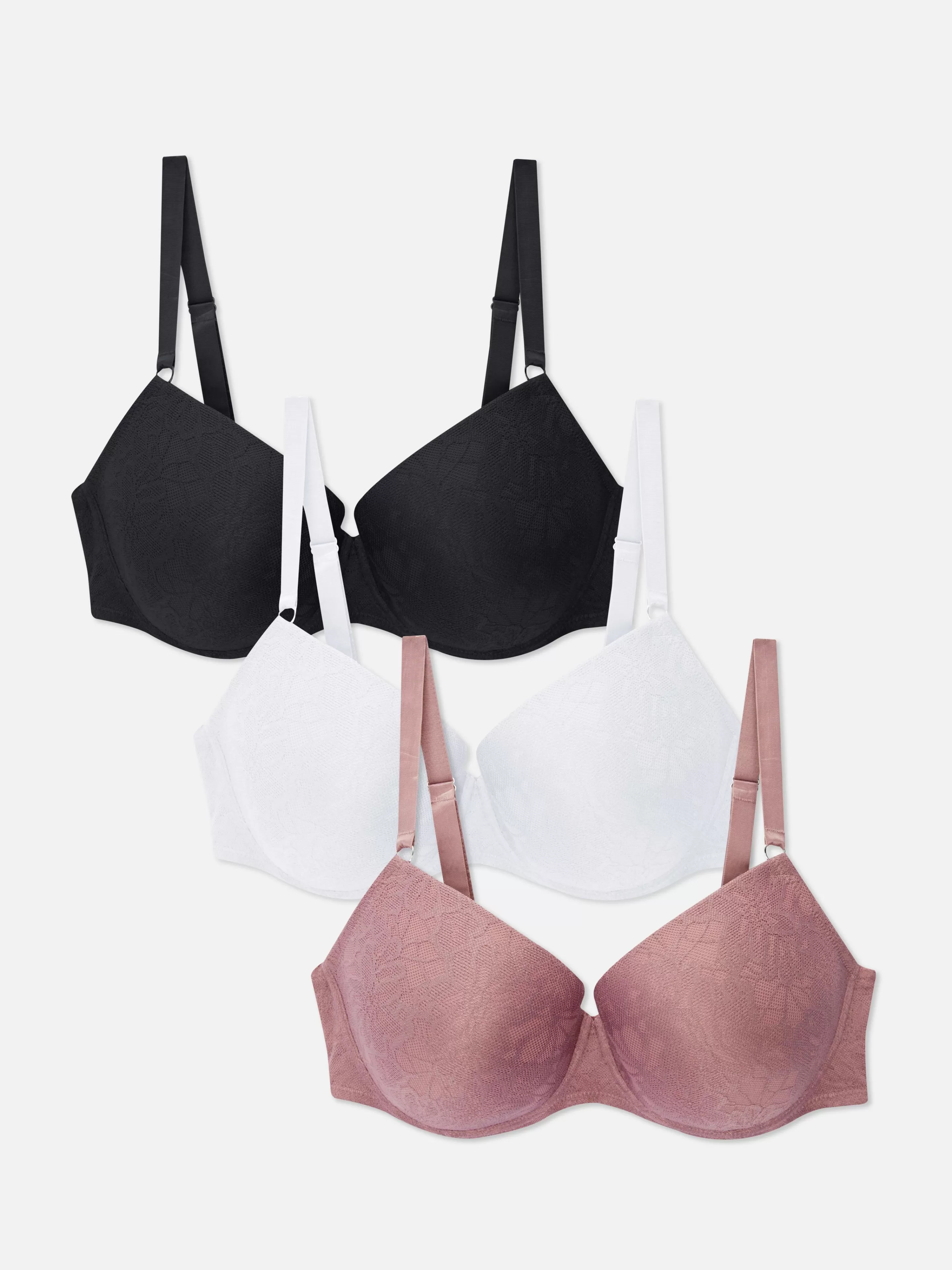 Lot De 3 Soutiens-gorge Moulés En Dentelle, D à G-Primark Shop