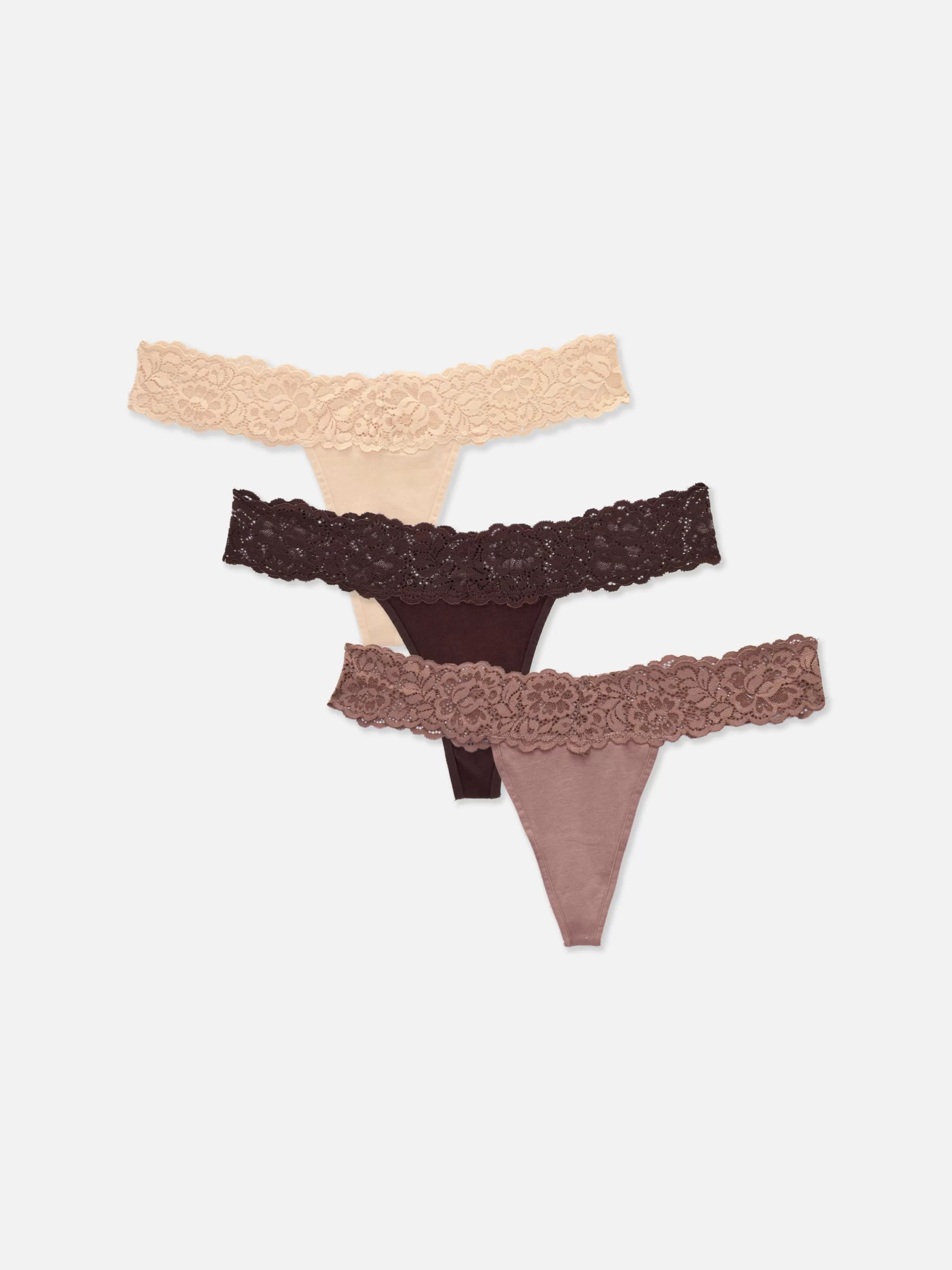 Lot De 3 Strings Bandeau En Dentelle-Primark New