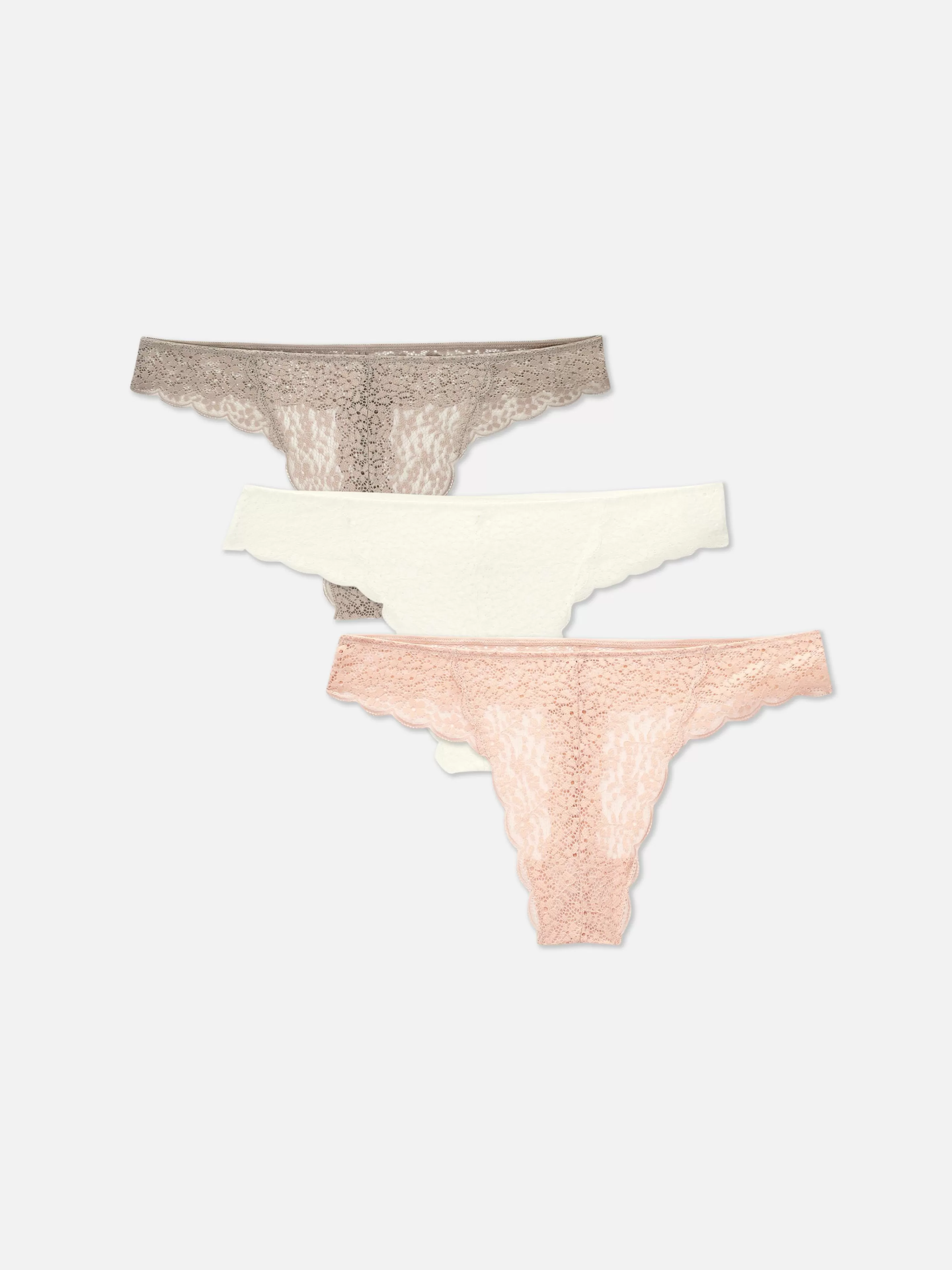 Lot De 3 Strings En Dentelle-Primark Outlet