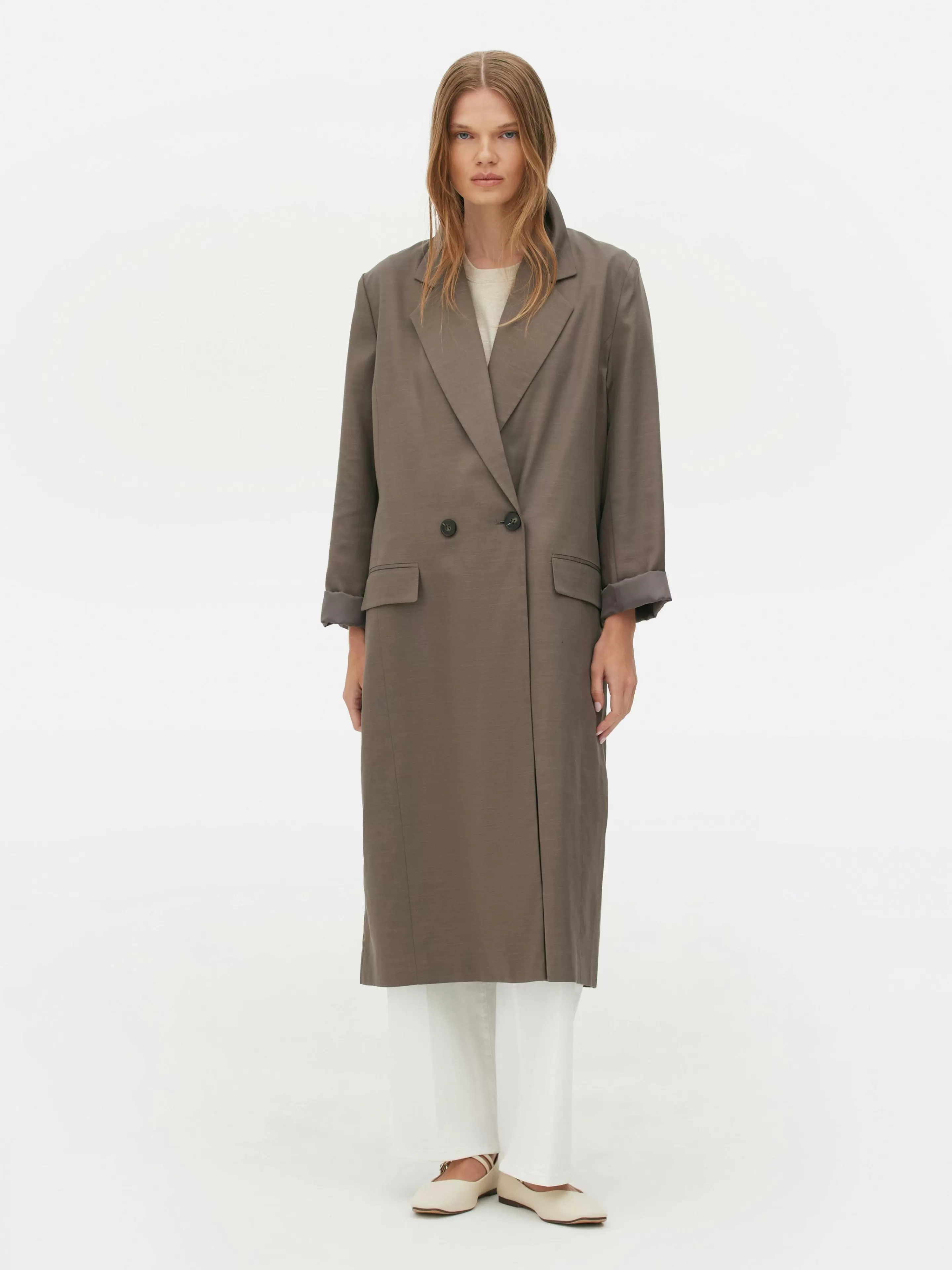 Manteau Cache-poussière à Double Boutonnage The Edit-Primark Cheap