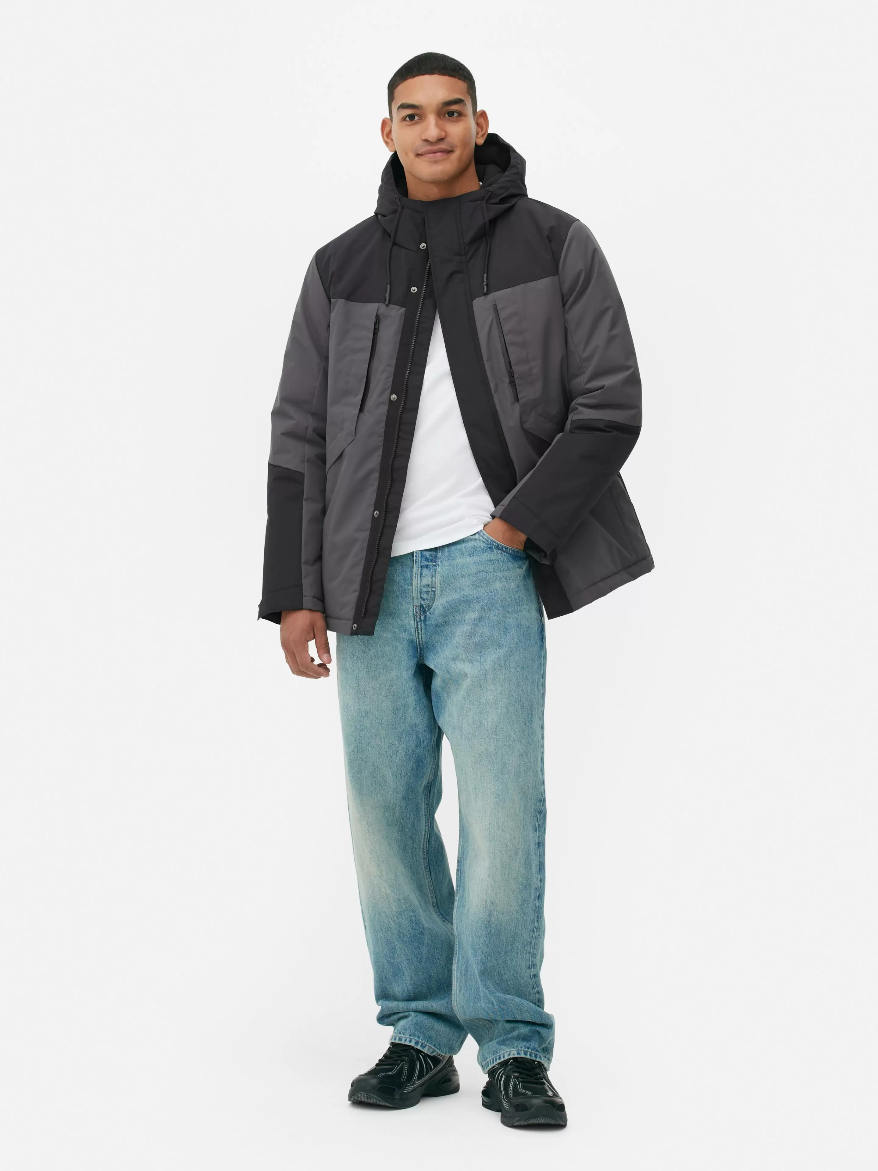 Manteau Court Color Block-Primark Fashion