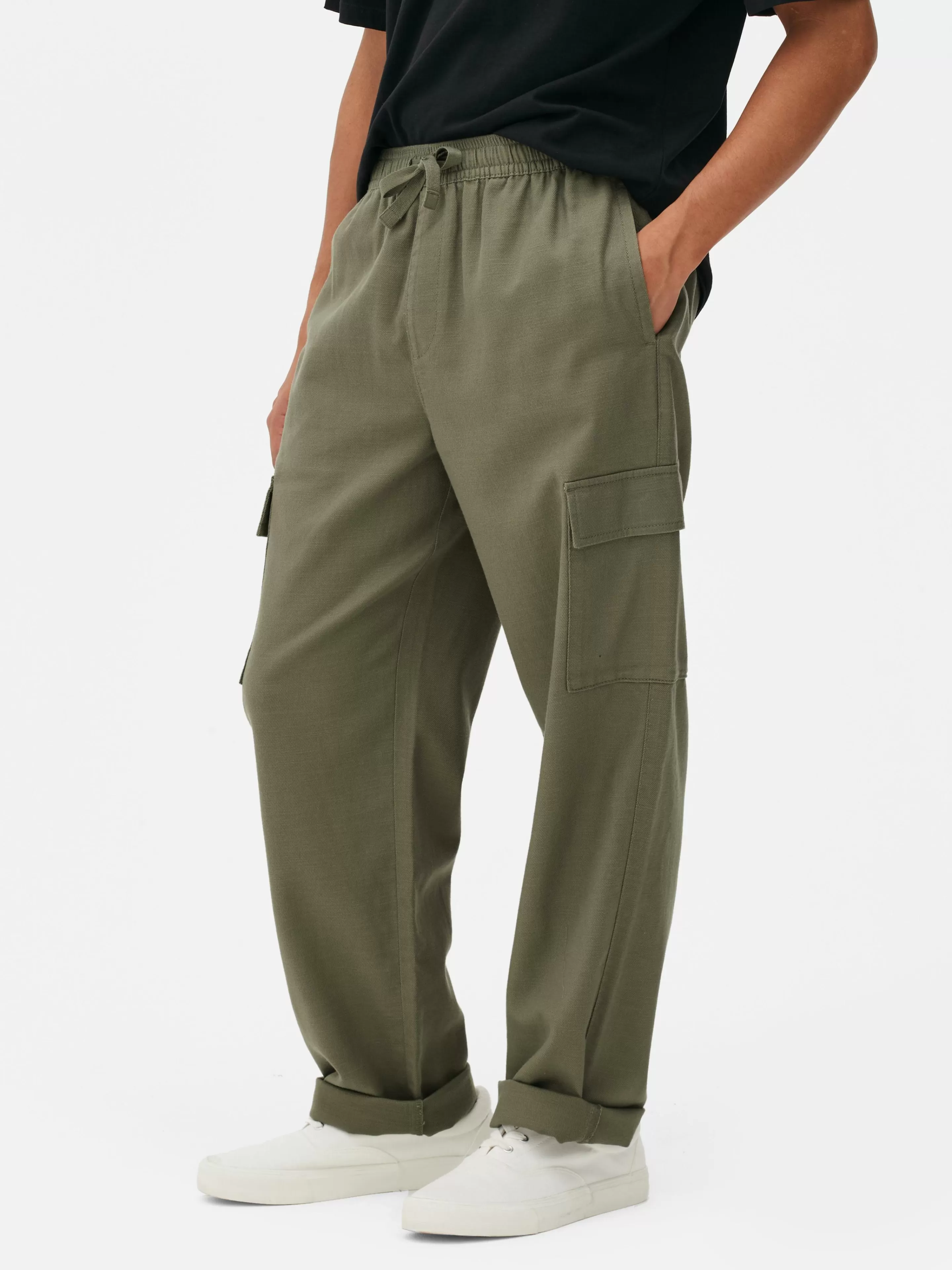 Pantalon Cargo à Cordon De Serrage à La Taille-Primark New