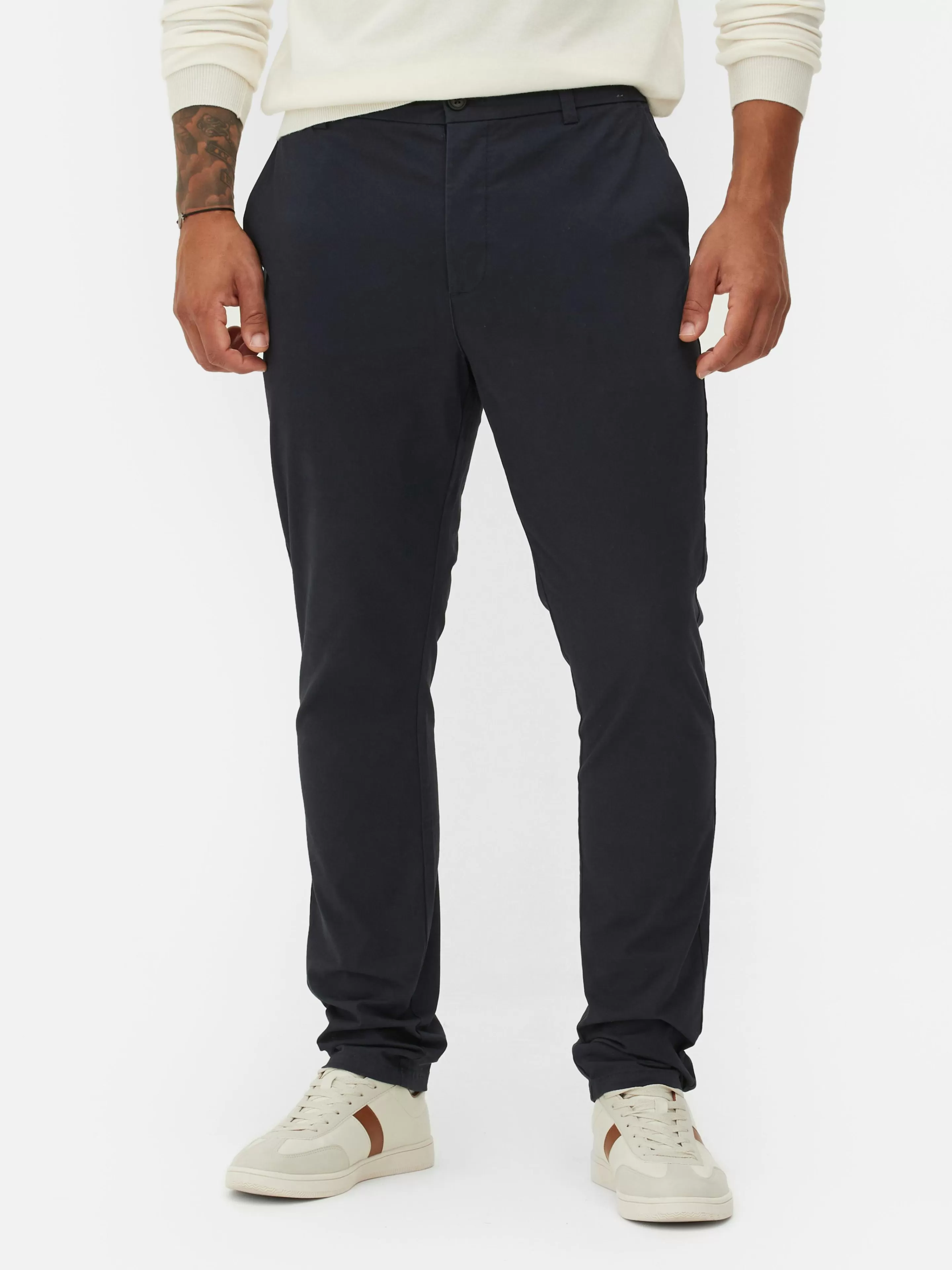 Pantalon Chino Stretch Coupe Slim-Primark Fashion