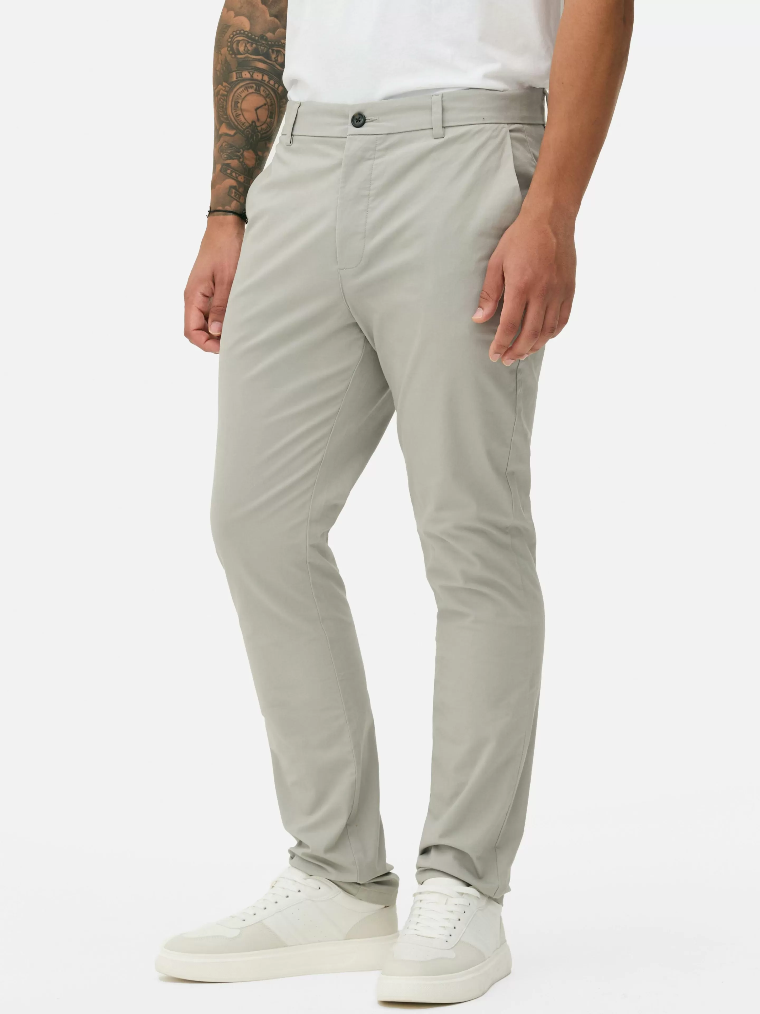Pantalon Chino Stretch Coupe Slim-Primark Cheap