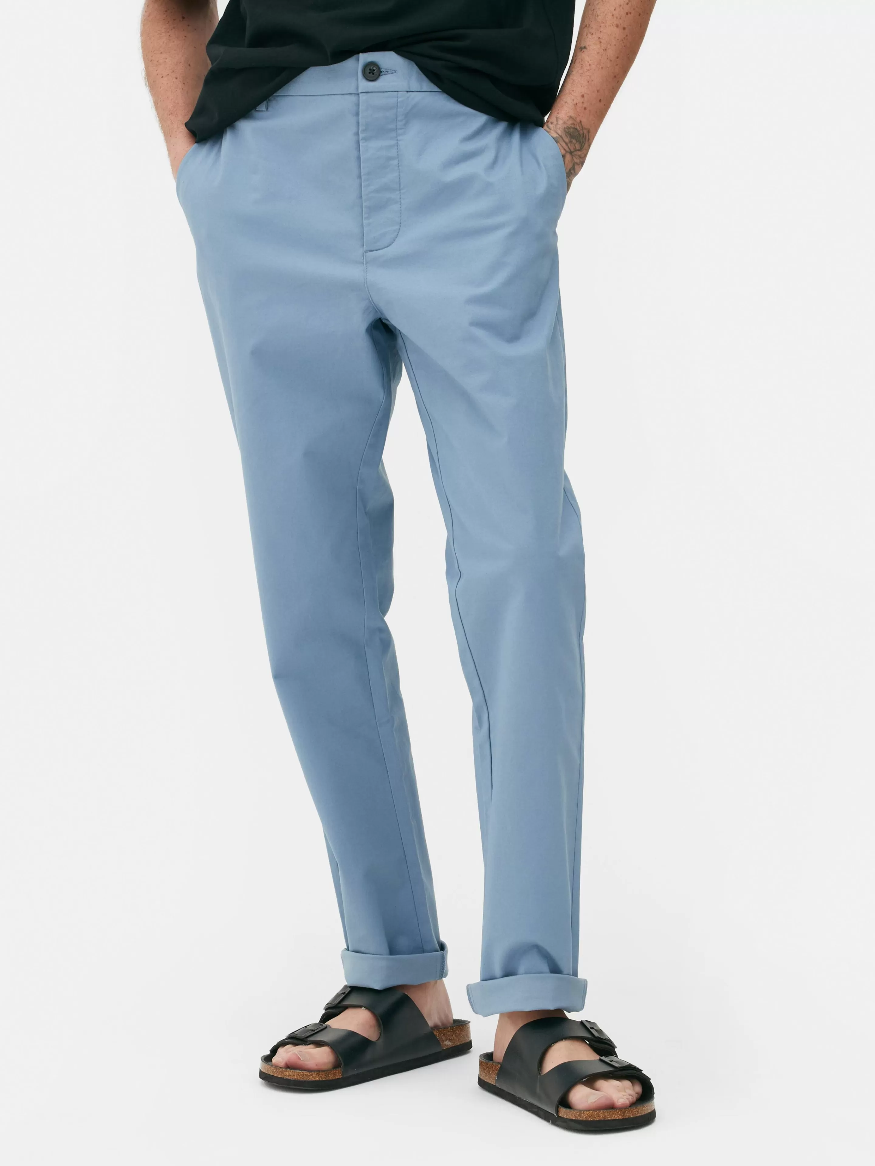 Pantalon Chino Stretch Coupe Slim-Primark Outlet