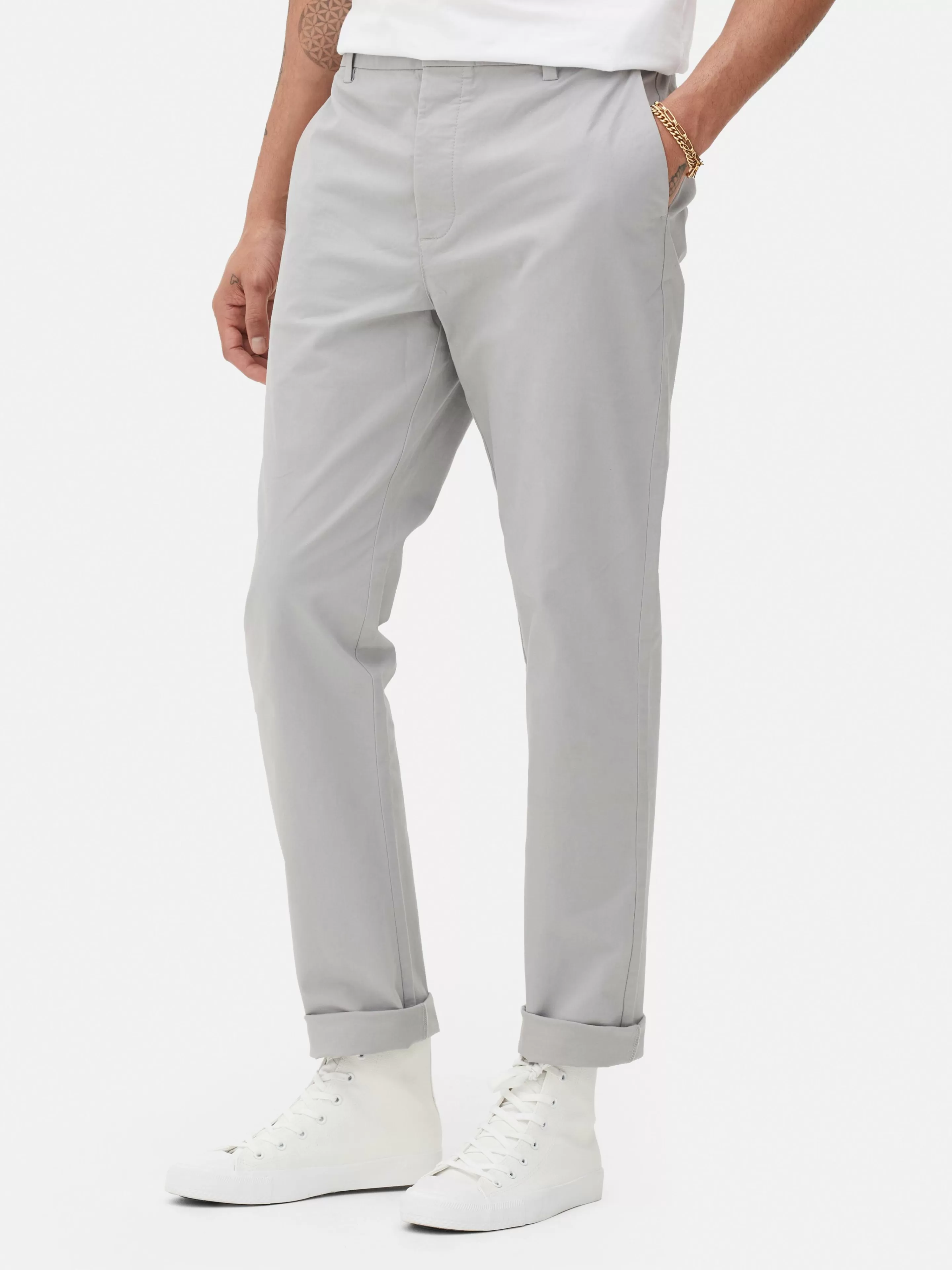 Pantalon Chino Stretch Coupe Slim-Primark Flash Sale
