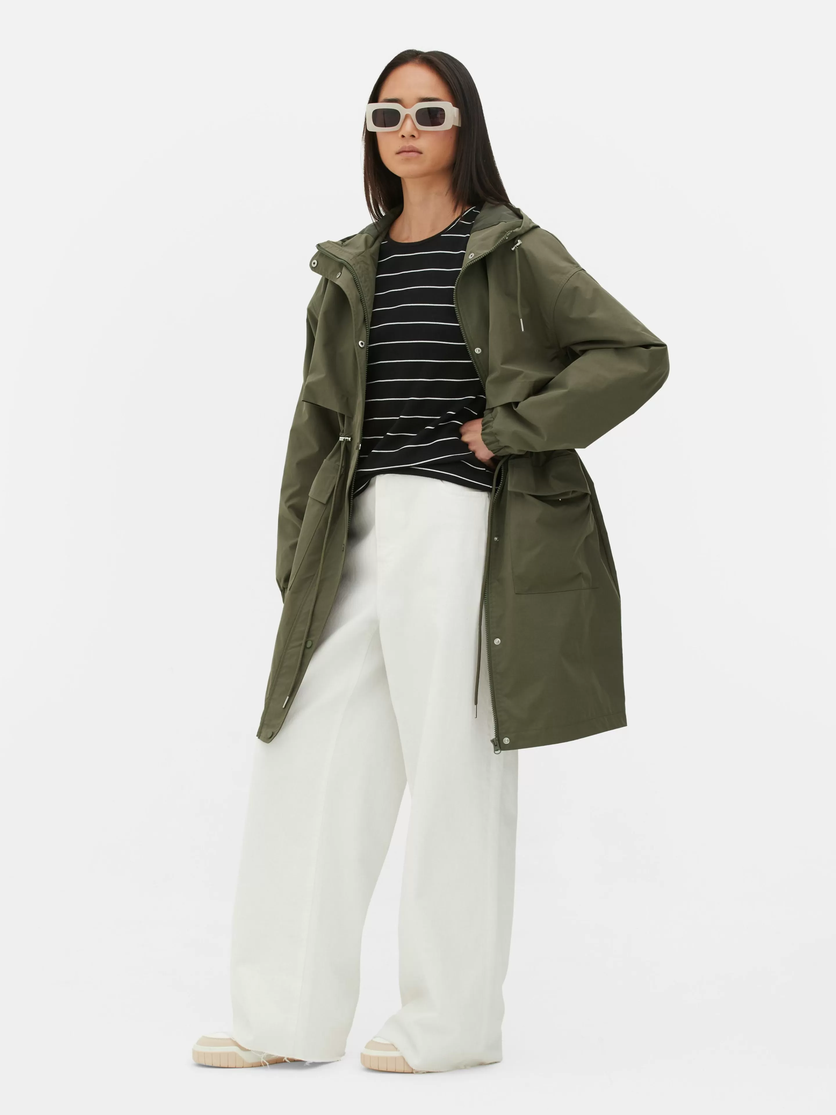 Parka Imperméable à Cordon De Serrage-Primark Online