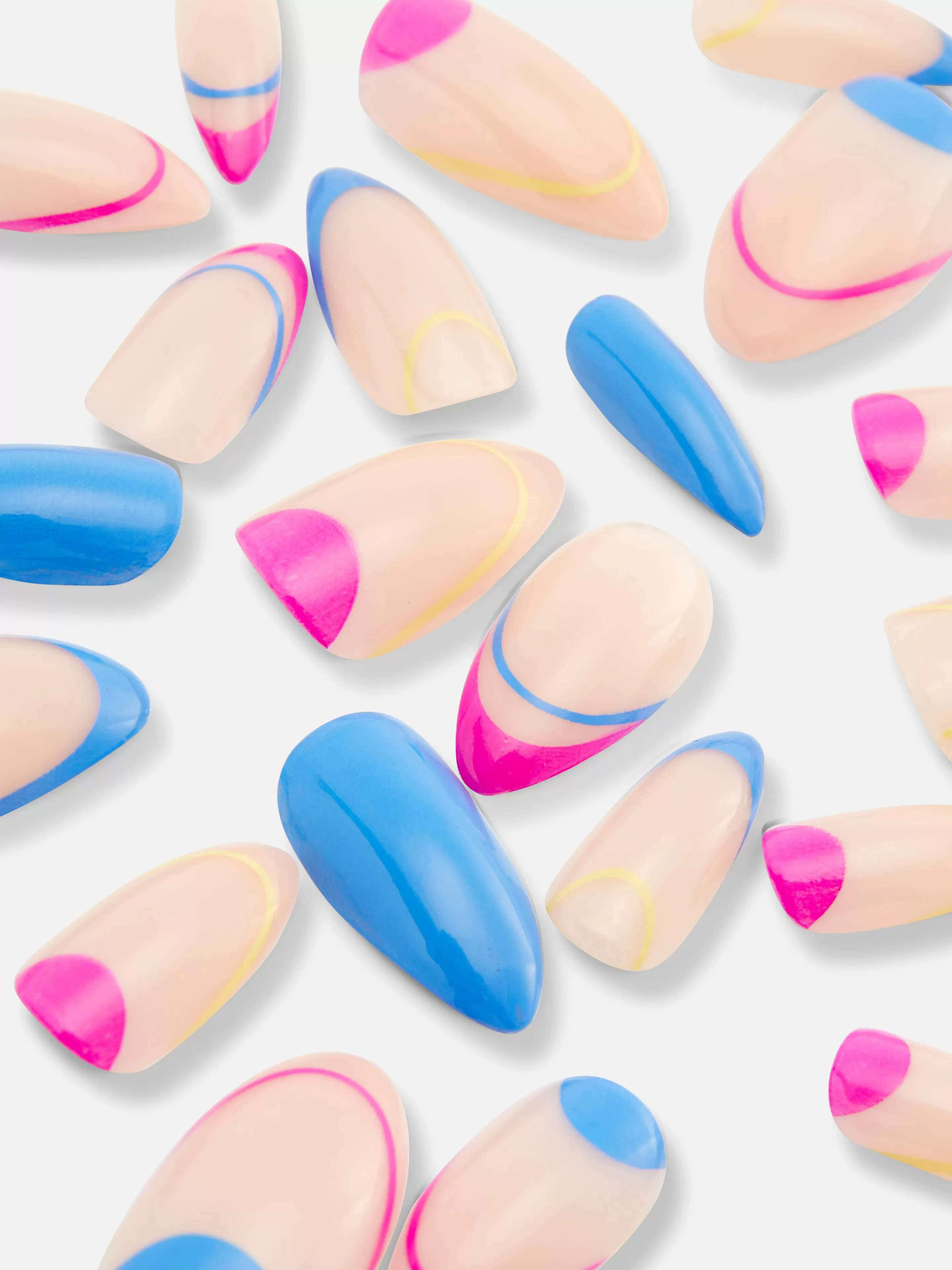 PS... Faux Ongles Brillants Pointus à Motifs Abstraits-Primark Hot