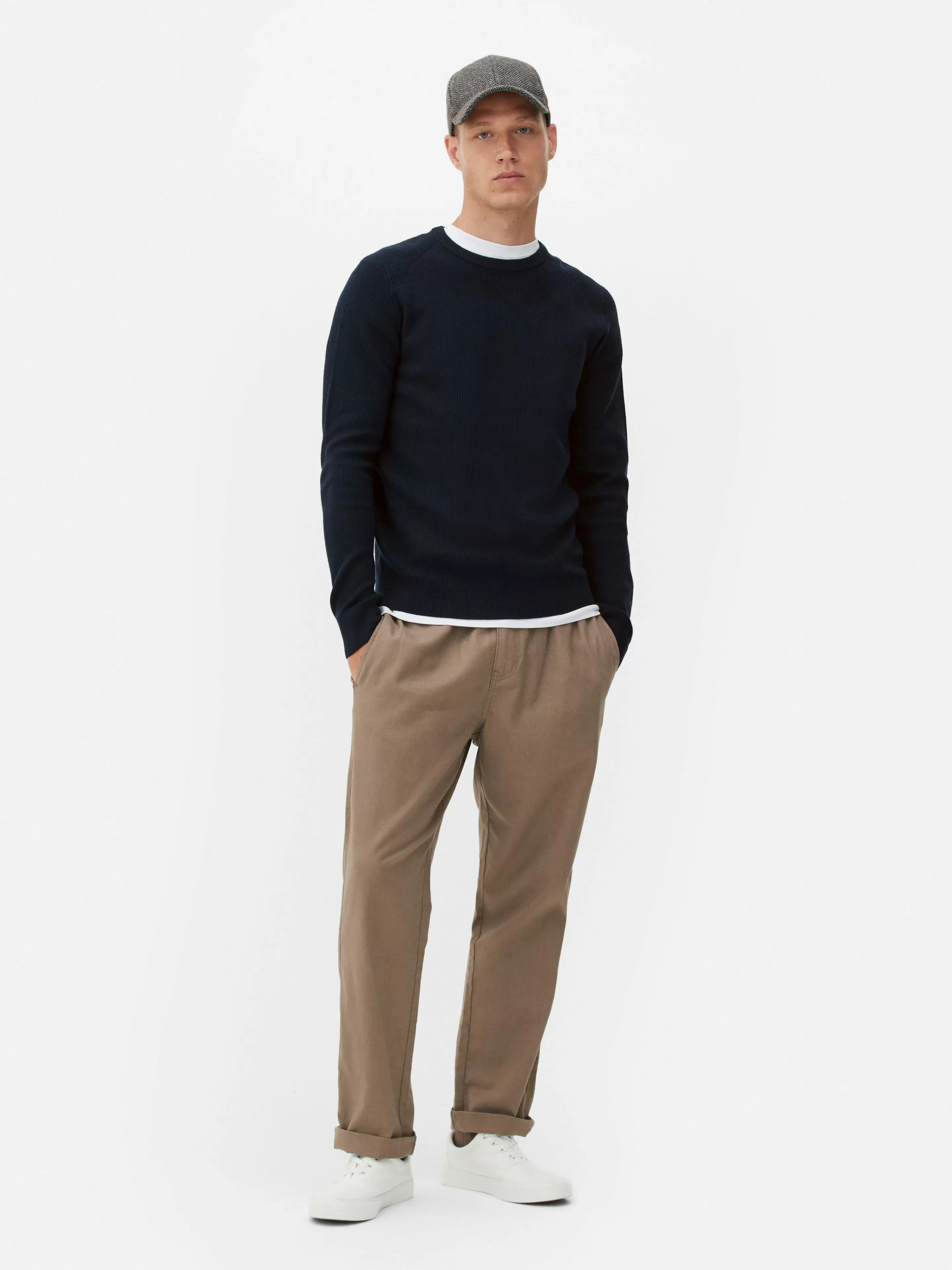 Pull Côtelé à Col Ras-du-cou-Primark Sale