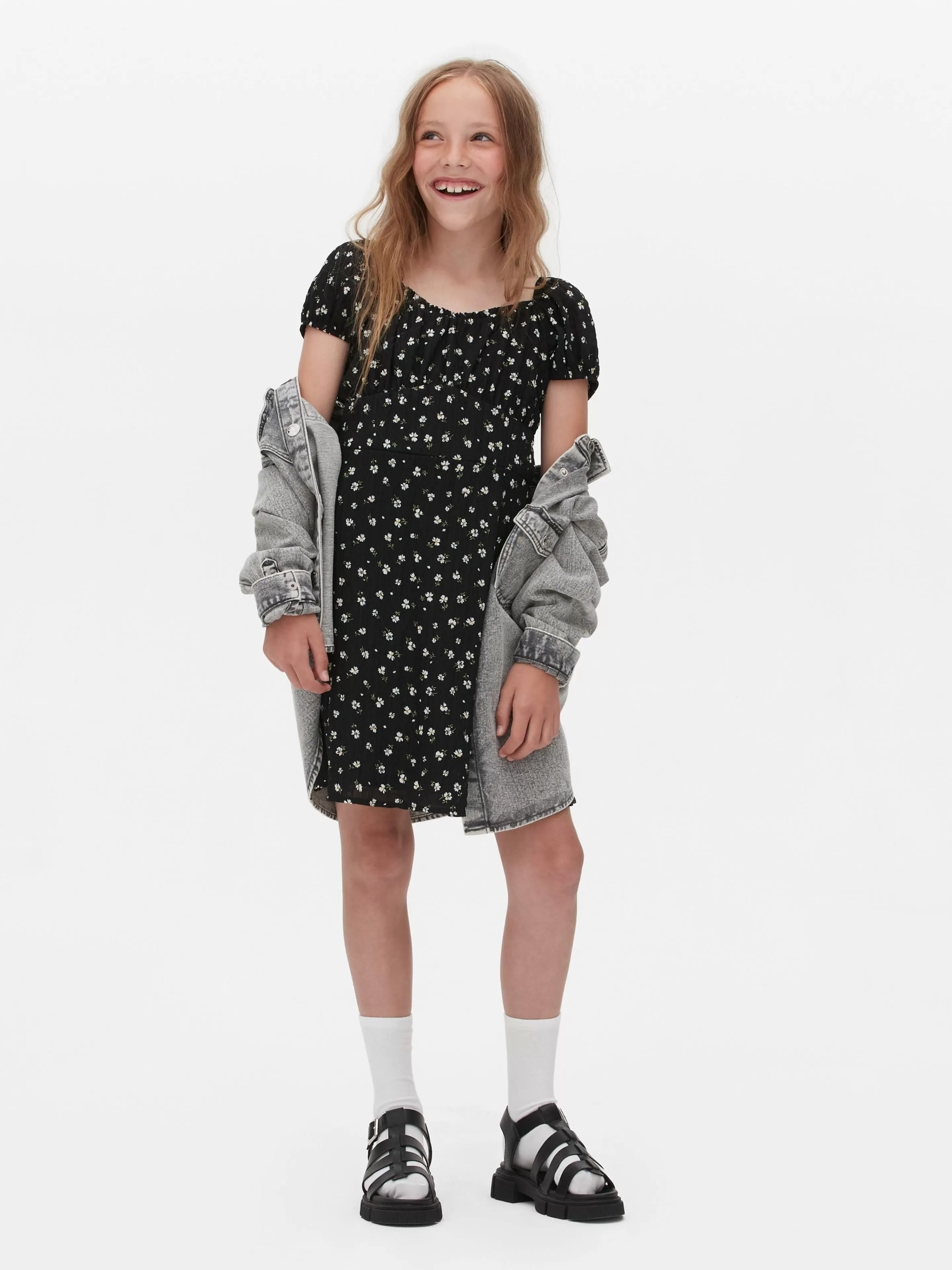 Robe Froncée à Fleurs-Primark Clearance