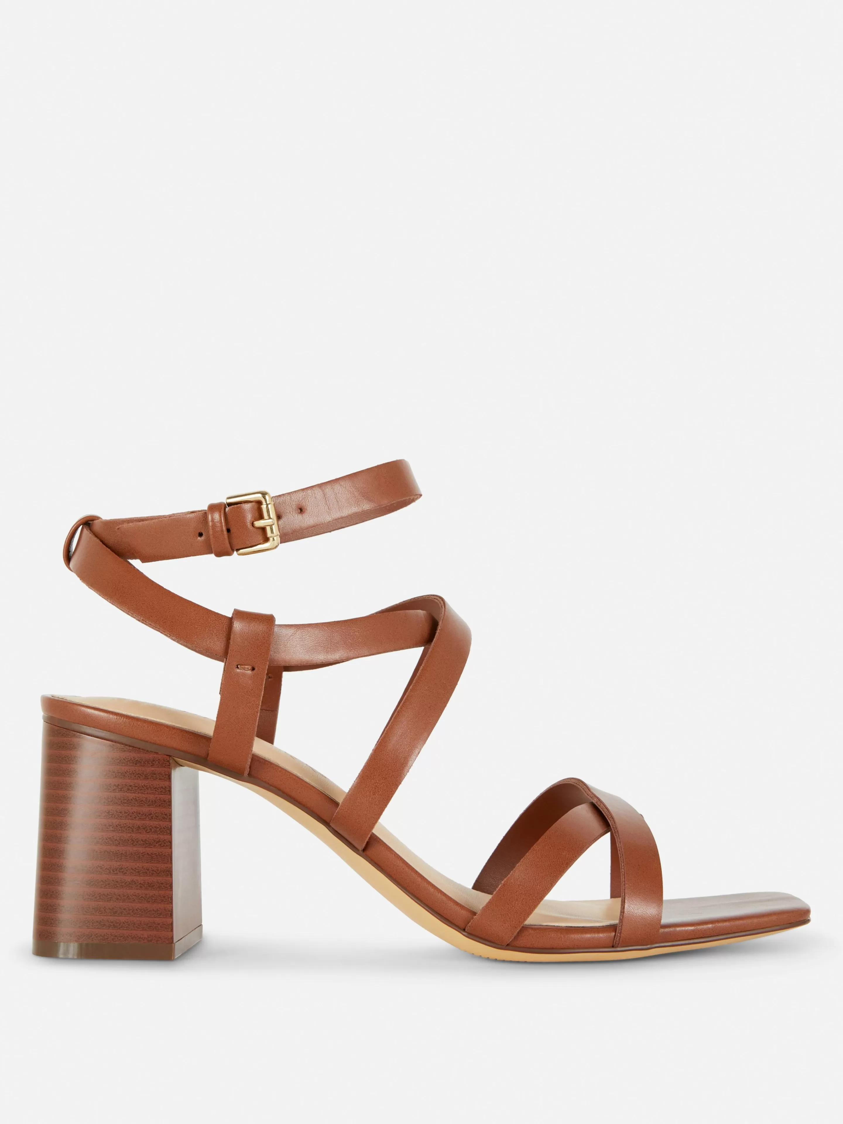 Sandales à Talon Carré Et Lanière Croisée-Primark Clearance