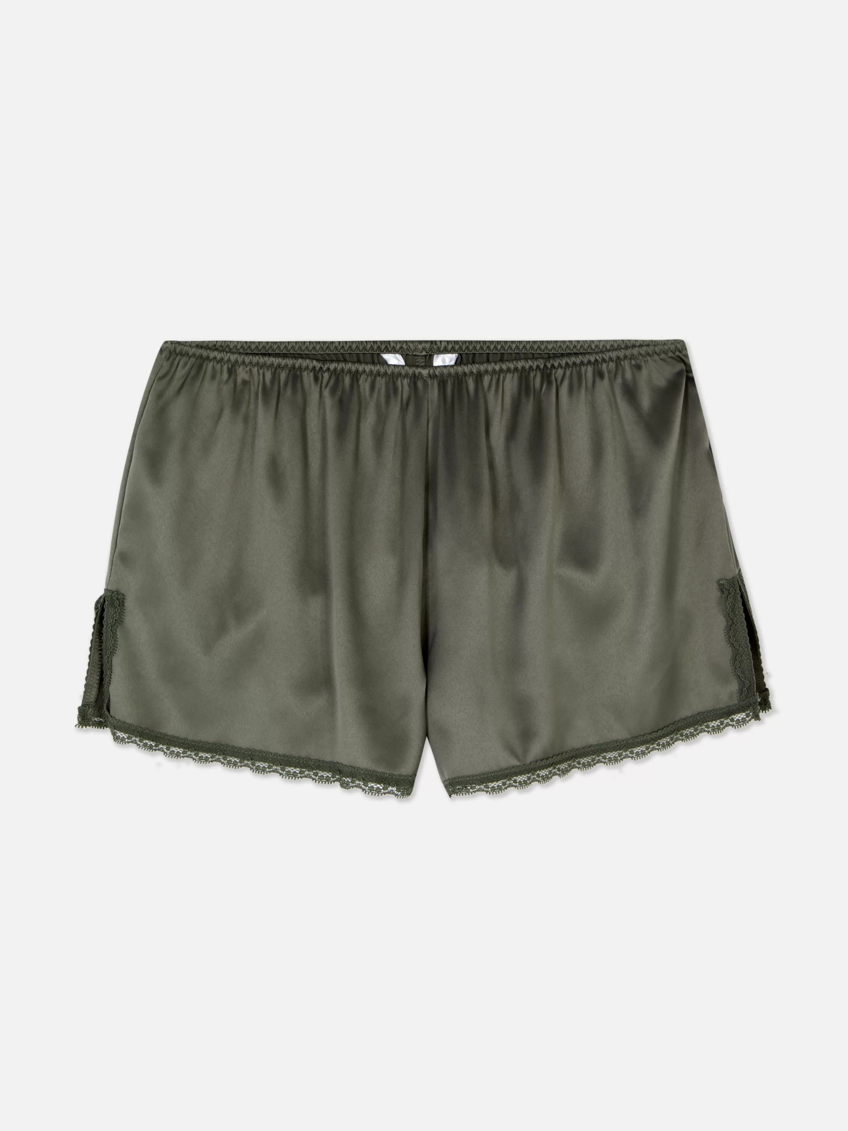 Short De Pyjama En Satin Avec Finitions En Dentelle-Primark Outlet
