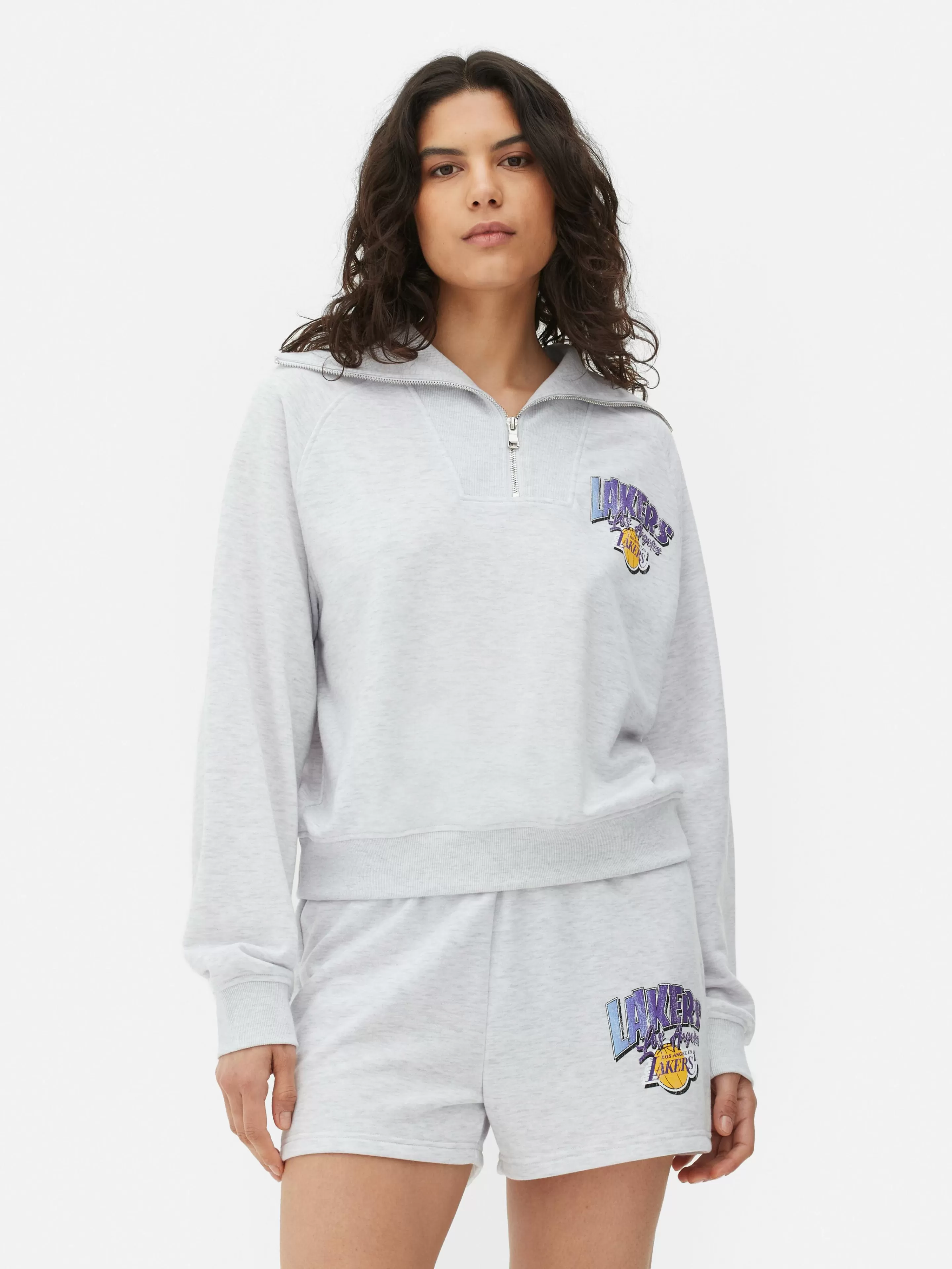 Sweat-shirt à Col Zippé NBA Los Angeles Lakers à Coordonner-Primark Hot