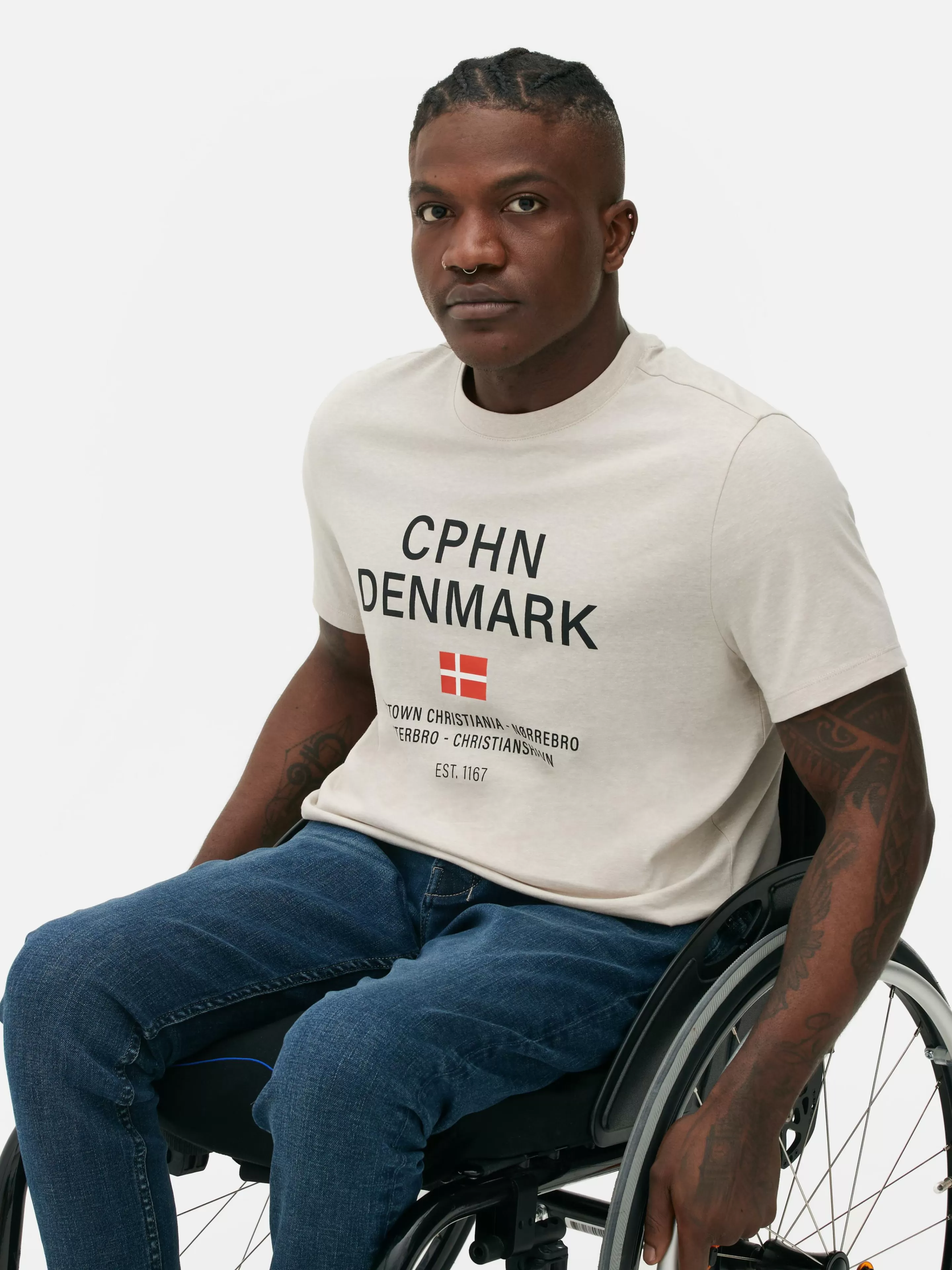 T-shirt à Manches Courtes Copenhague-Primark Cheap