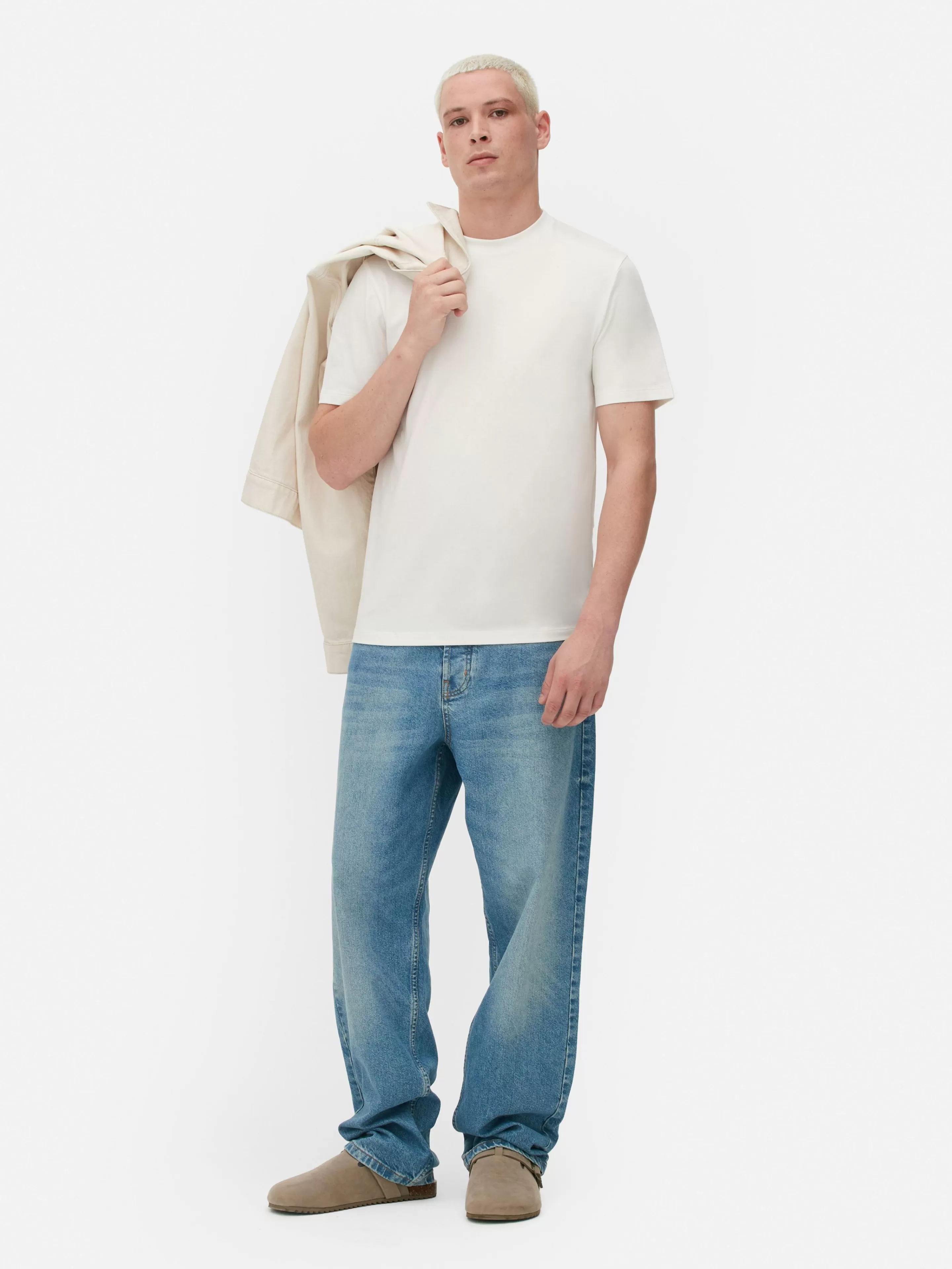 T-shirt Coupe Slim à Manches Courtes-Primark Sale