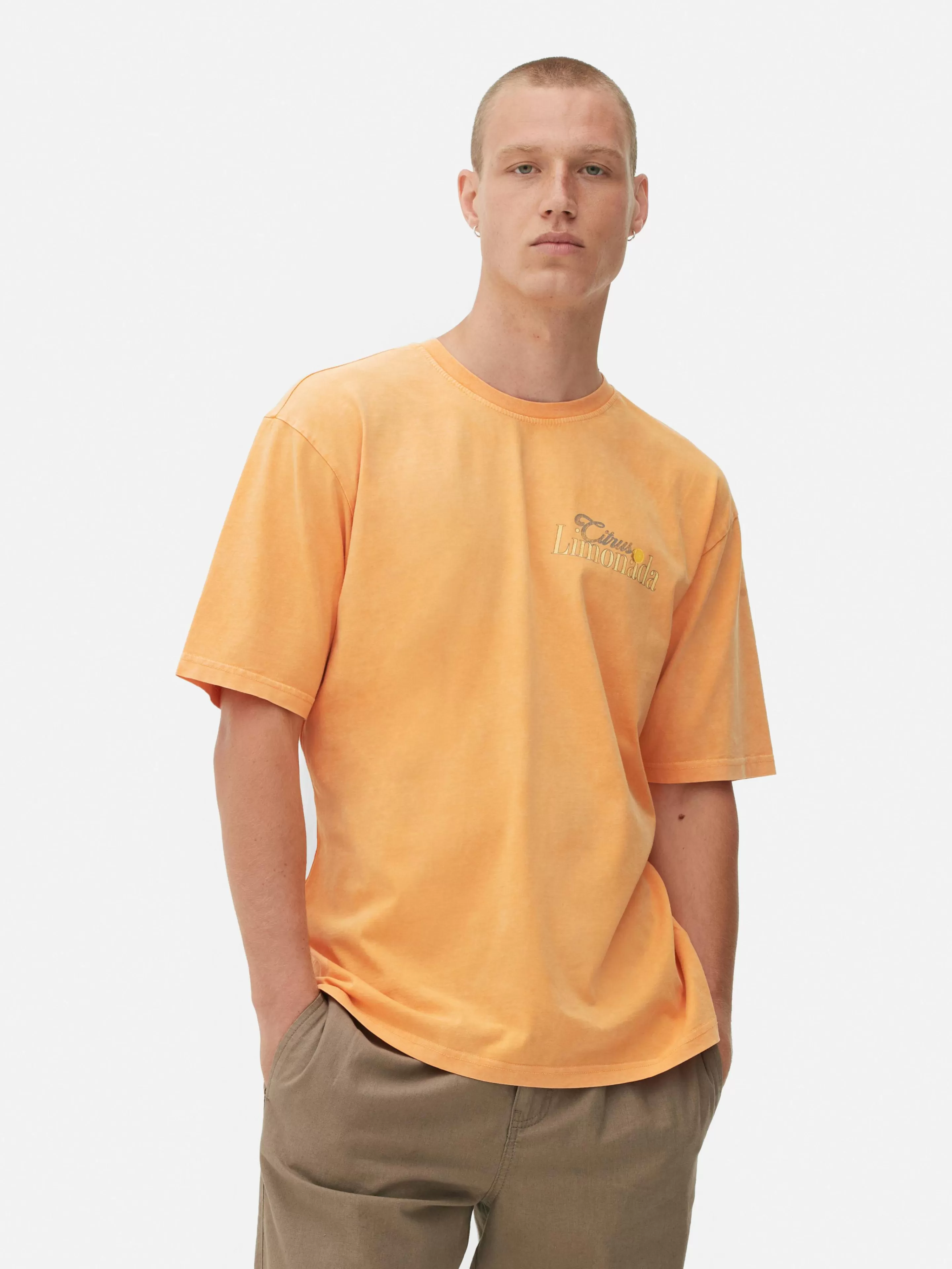 T-shirt Délavé Citrus Limonada-Primark Discount