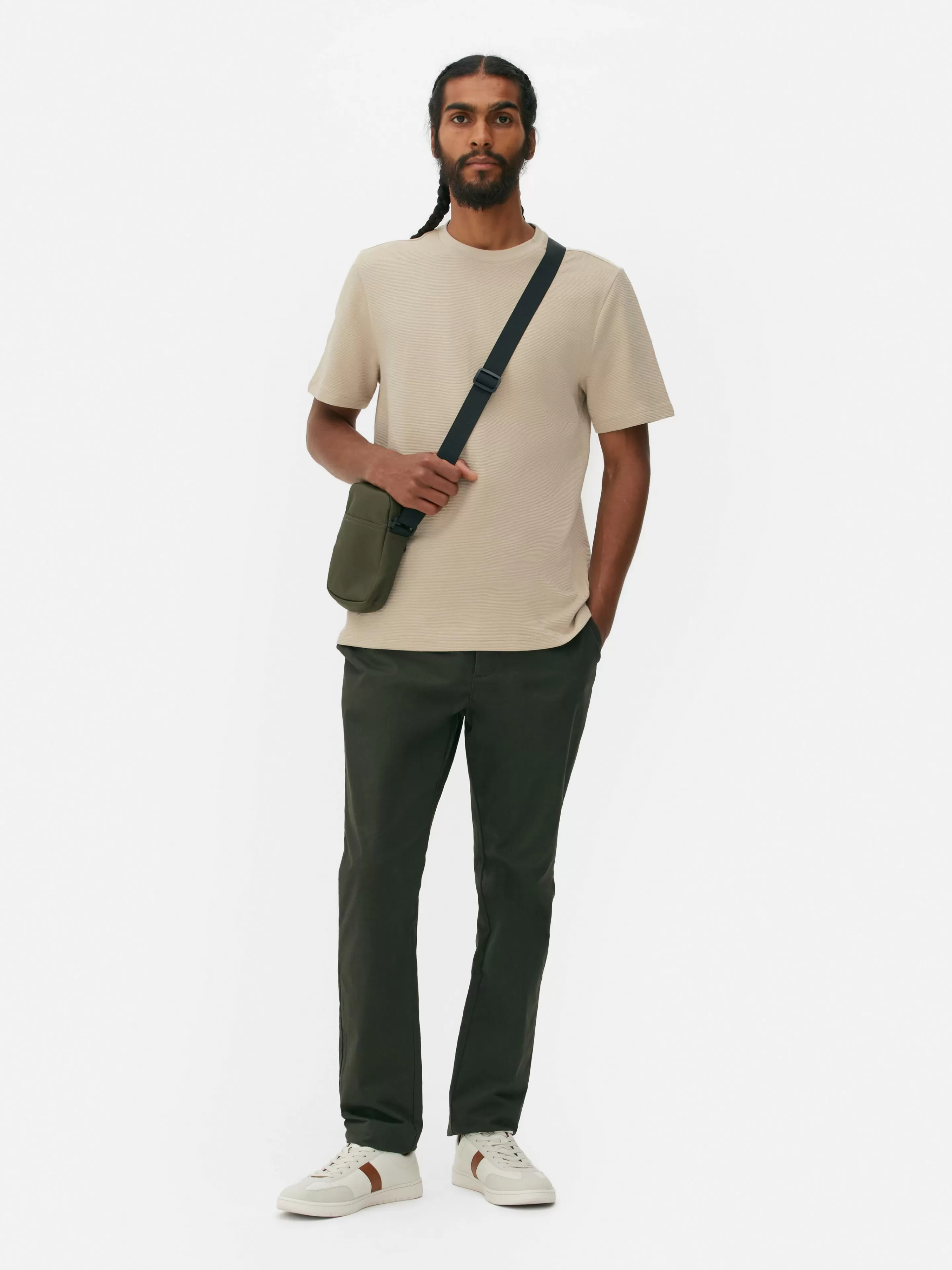 T-shirt En Maille Ottoman Côtelée-Primark Cheap
