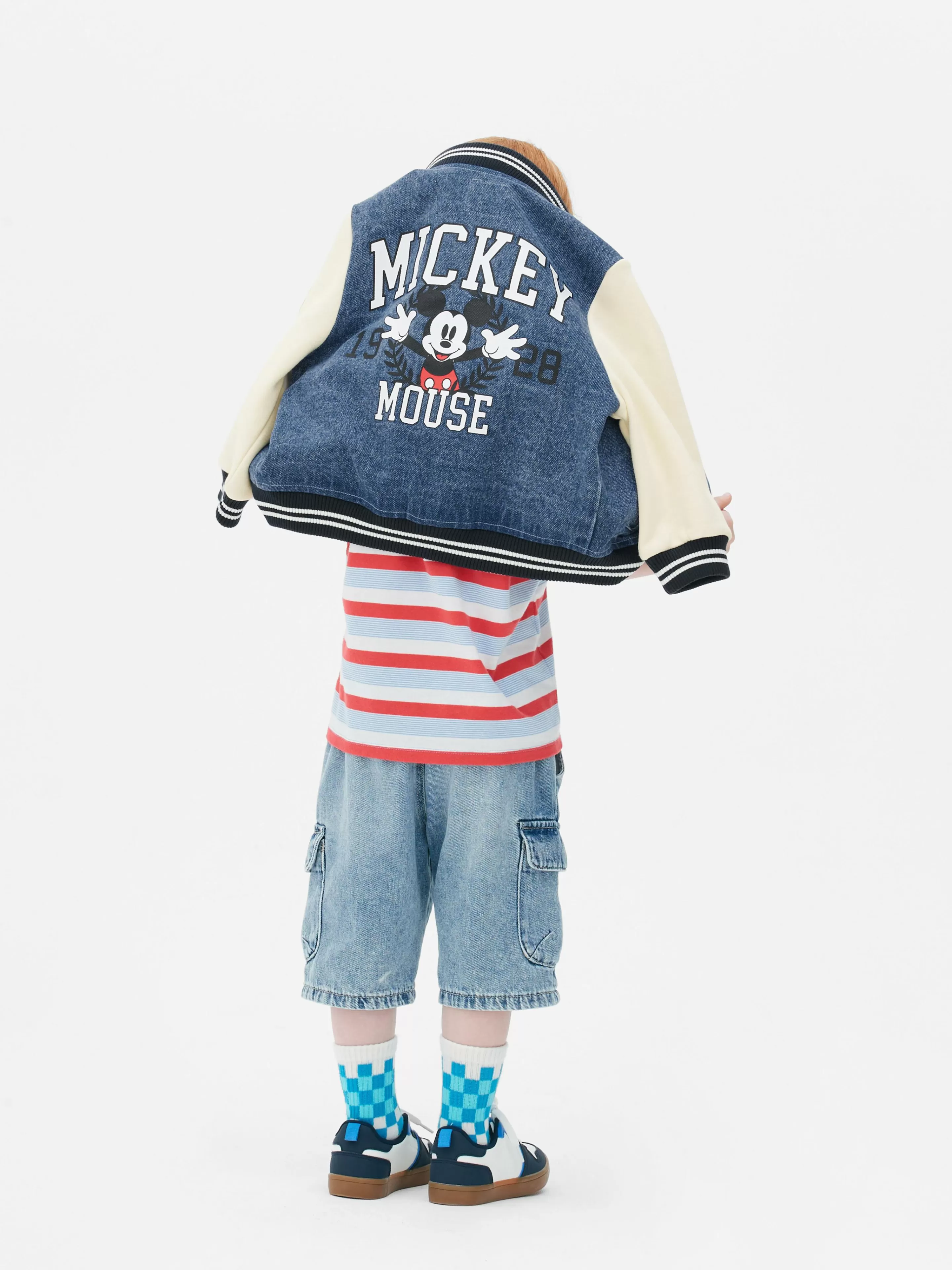 Veste En Jean Style Universitaire Disney Mickey Mouse-Primark Fashion