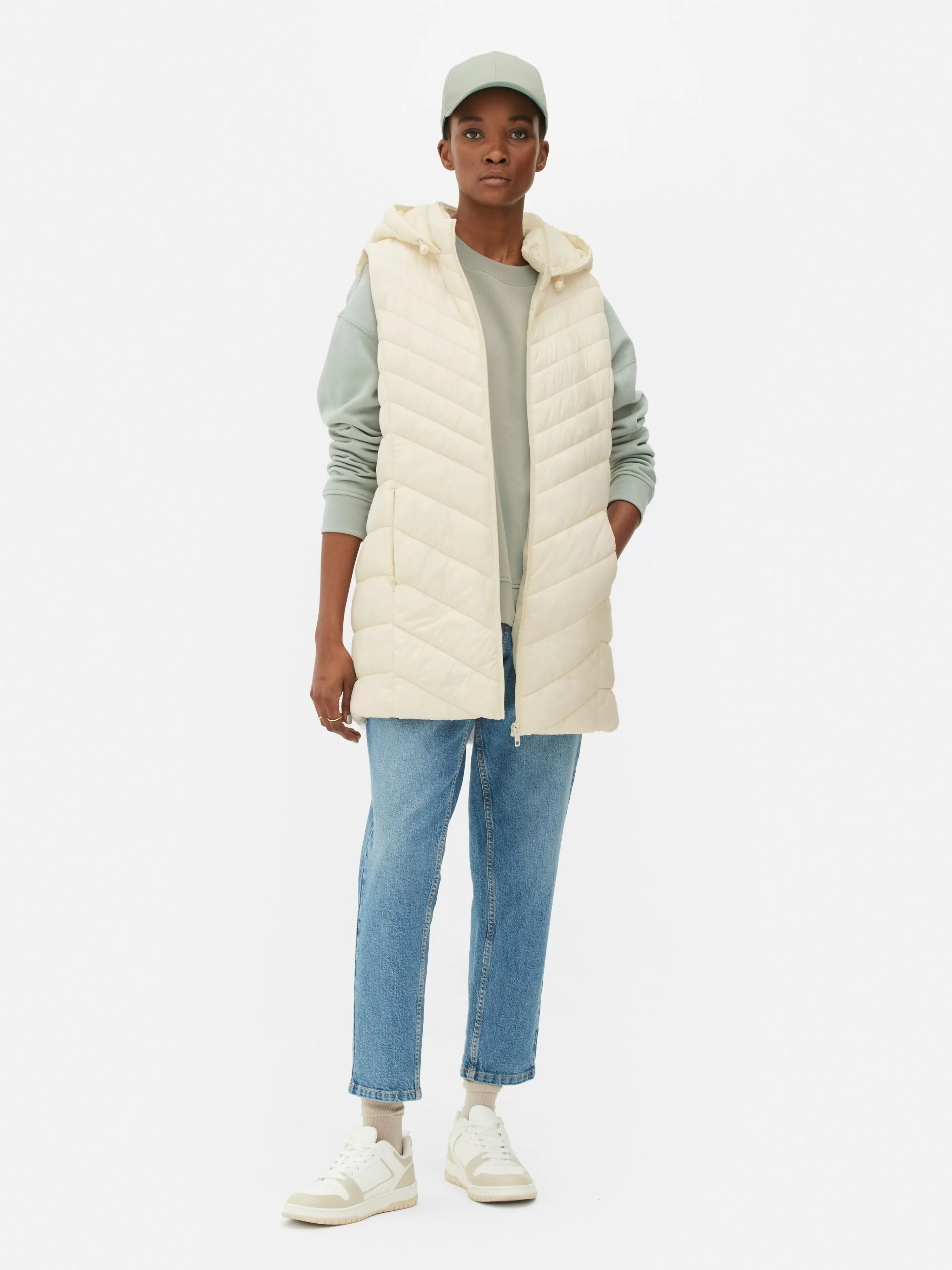 Veste Sans Manches Longue Matelassée-Primark Shop