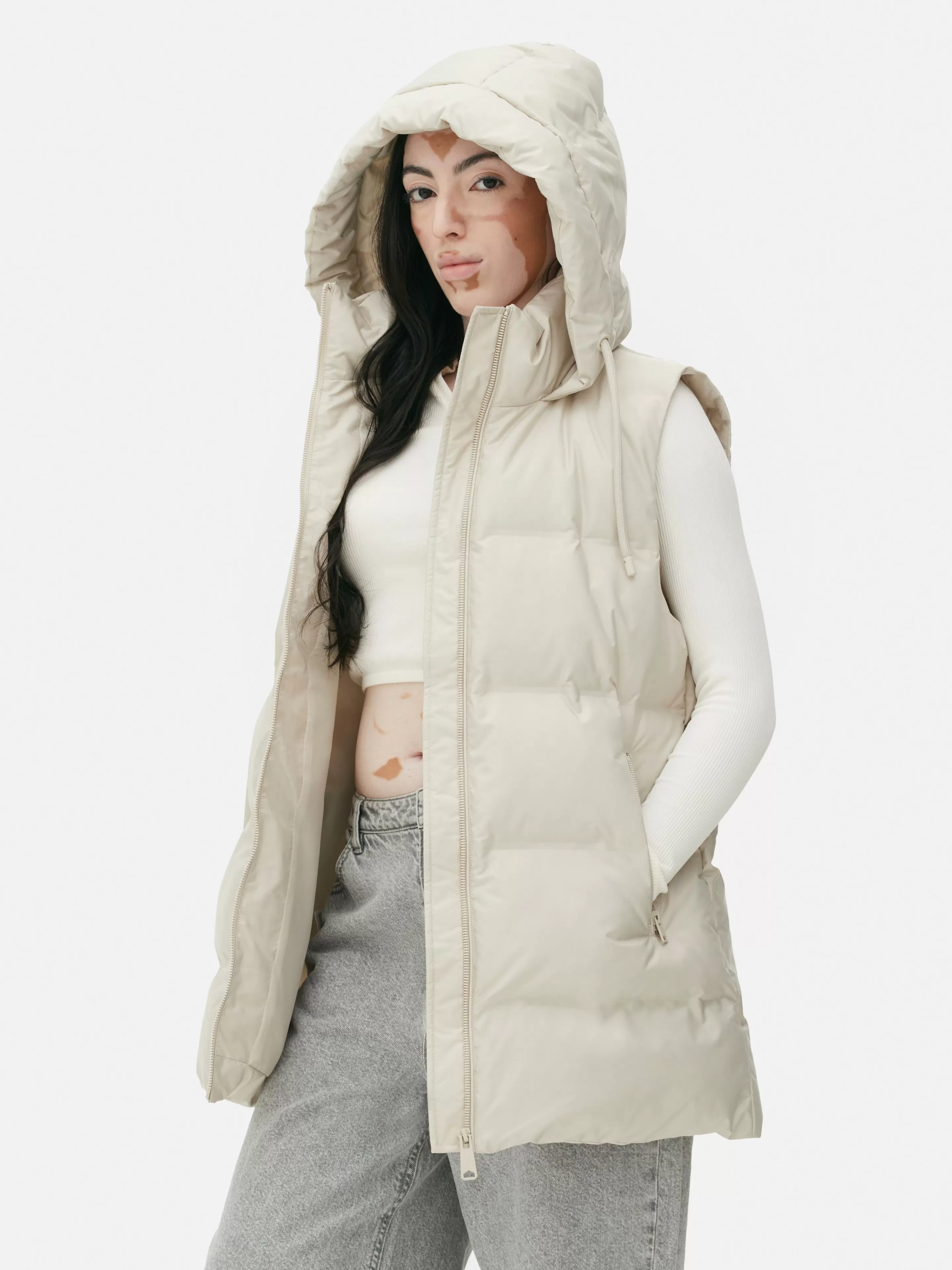Veste Sans Manches Matelassée à Capuche-Primark Outlet